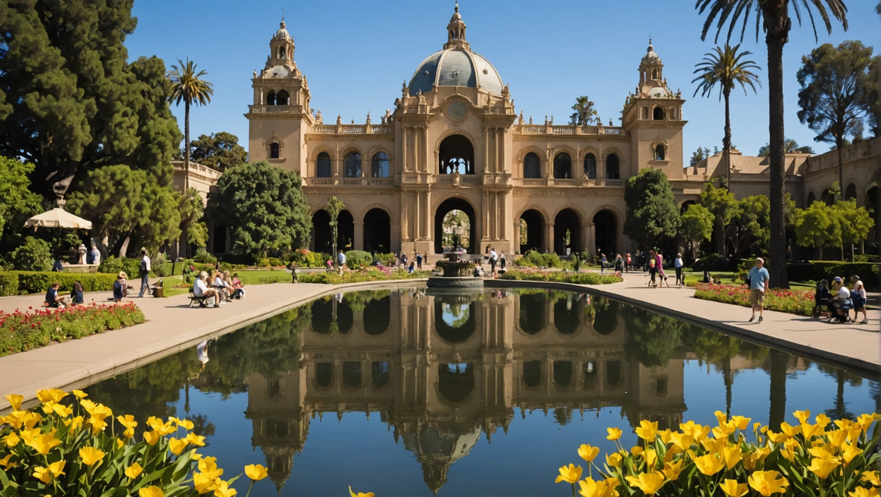 Families exploring Balboa Park attractions