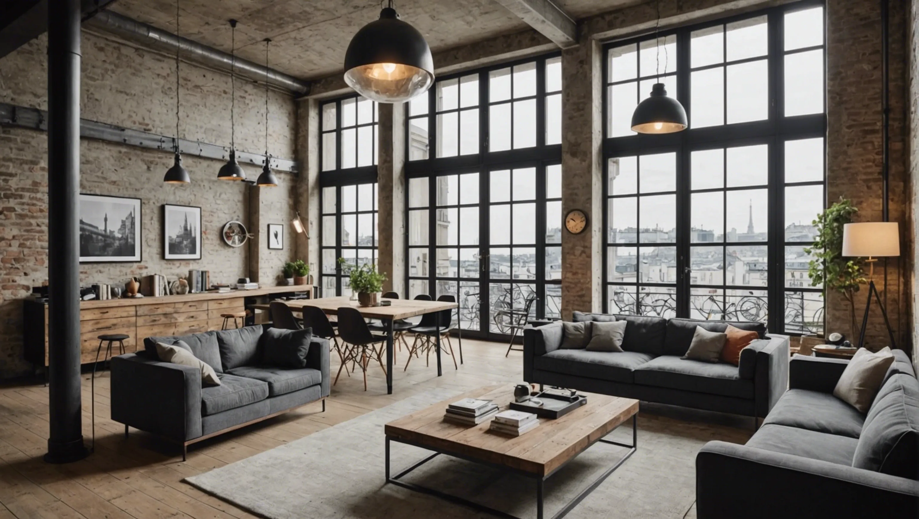 Loft avec le style loft berlinois à Paris