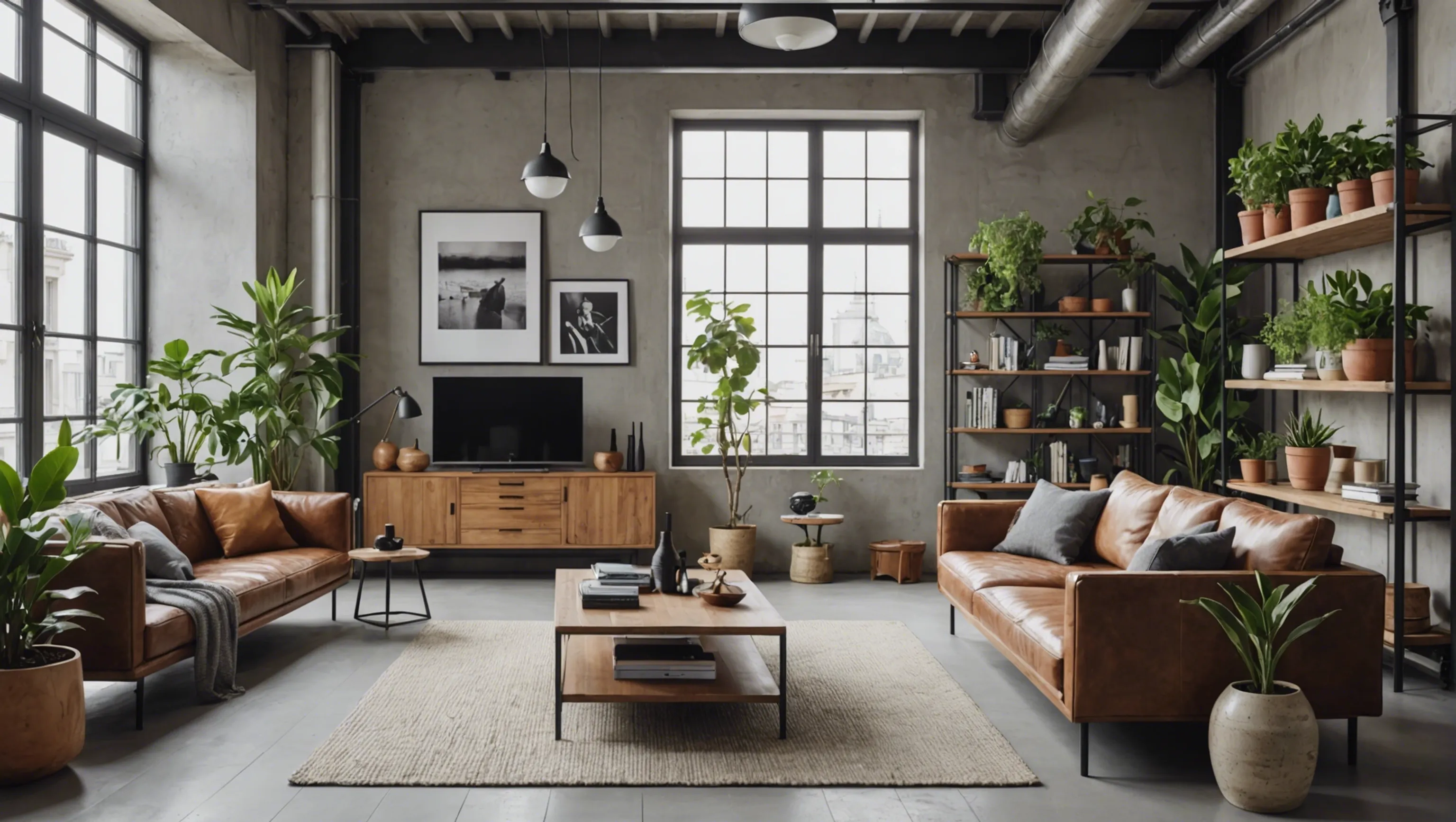 Meubles et décoration pour un loft avec style loft tokyoïte