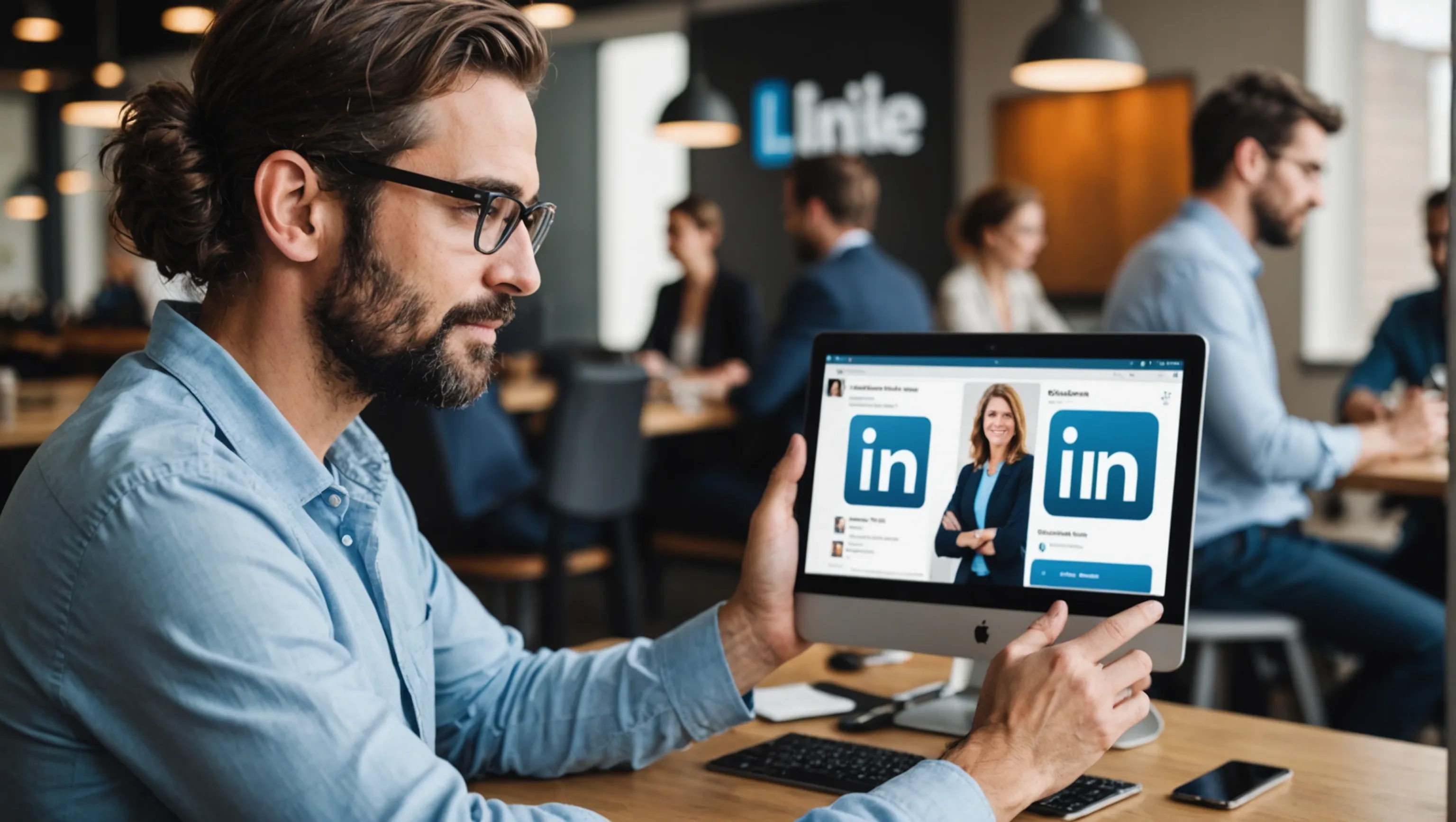 Marketer utilisant LinkedIn pour le networking ciblé