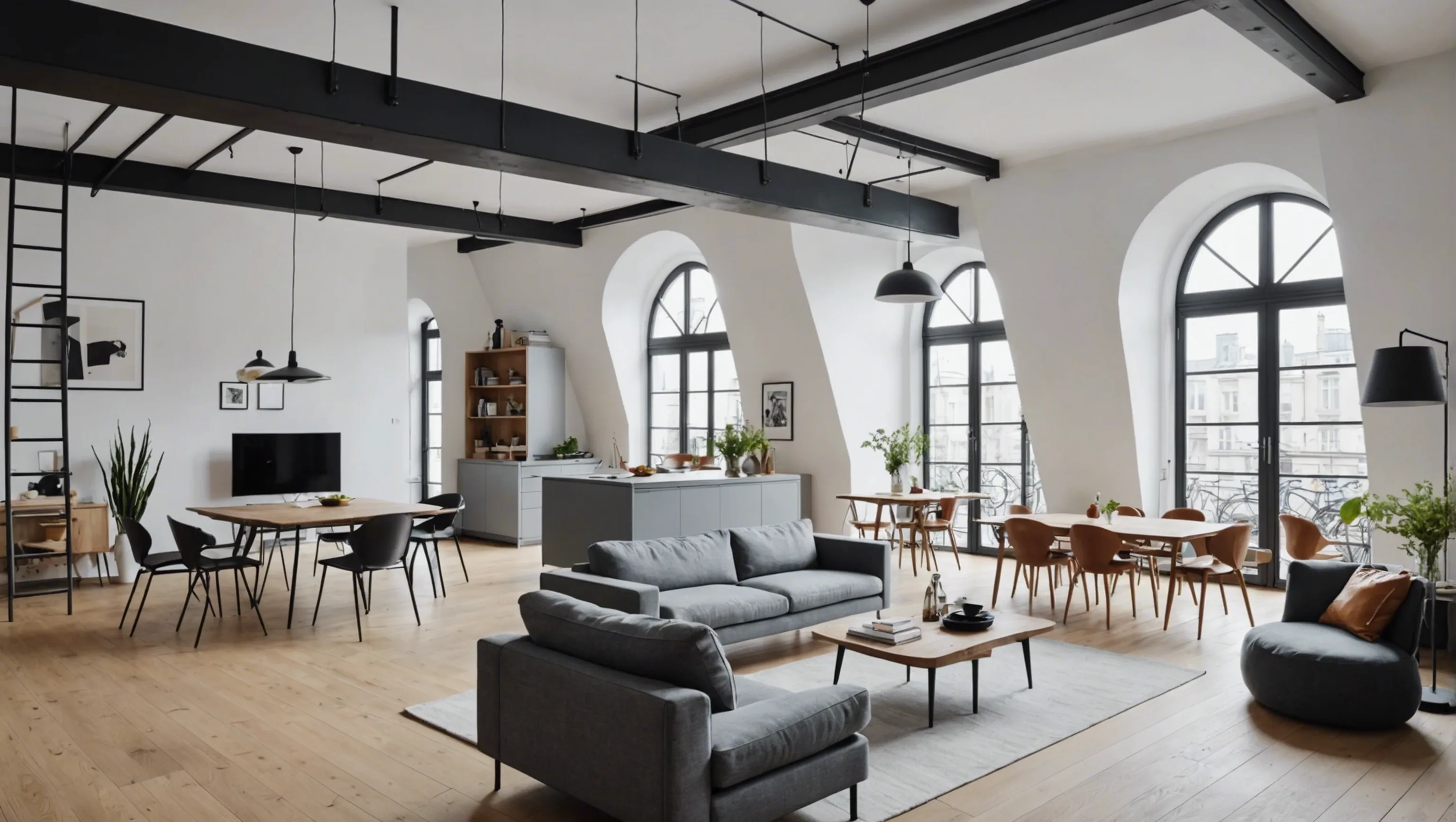 Loft avec style scandinave à Paris