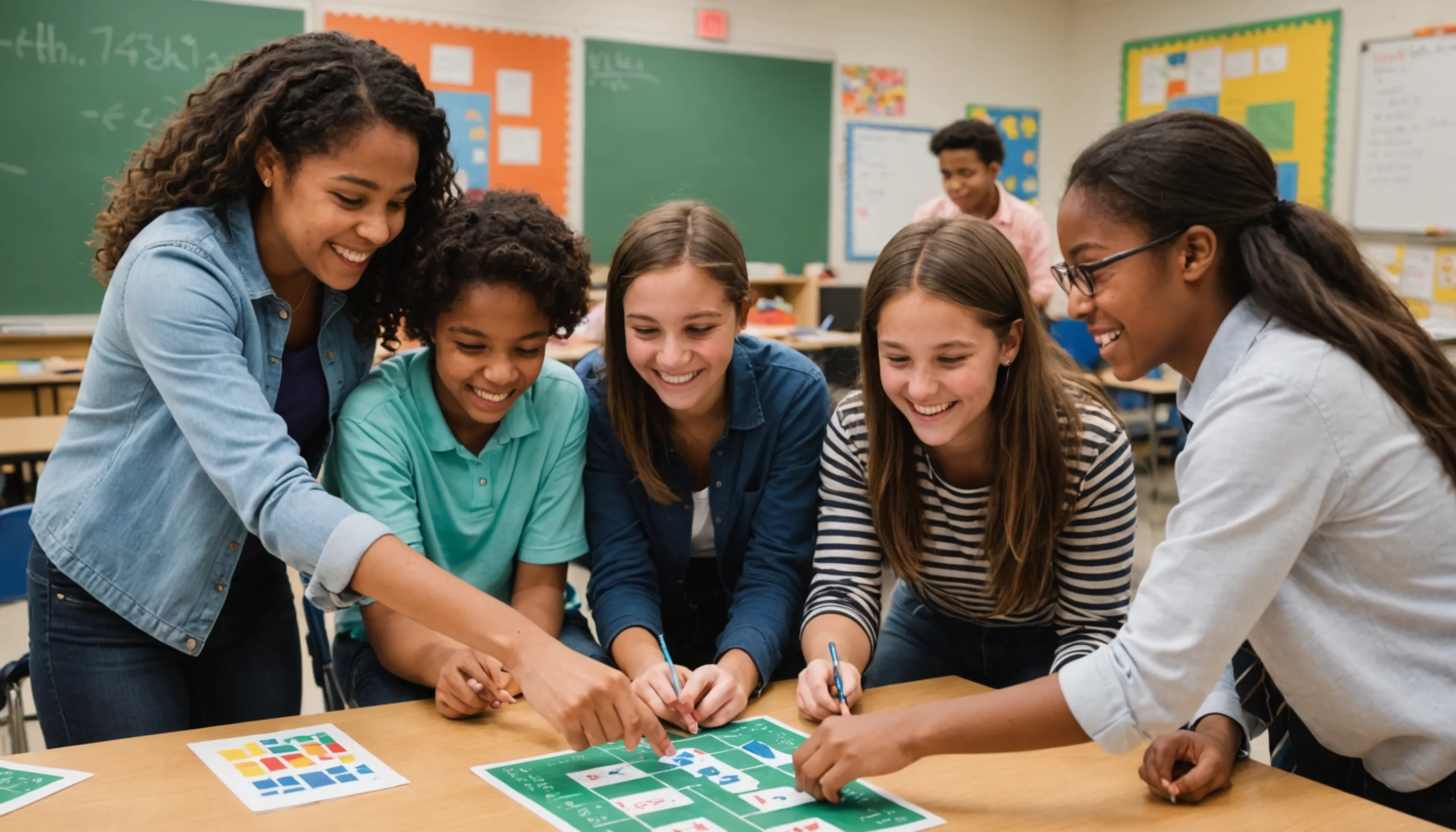 Students enjoying math learning through engaging activities