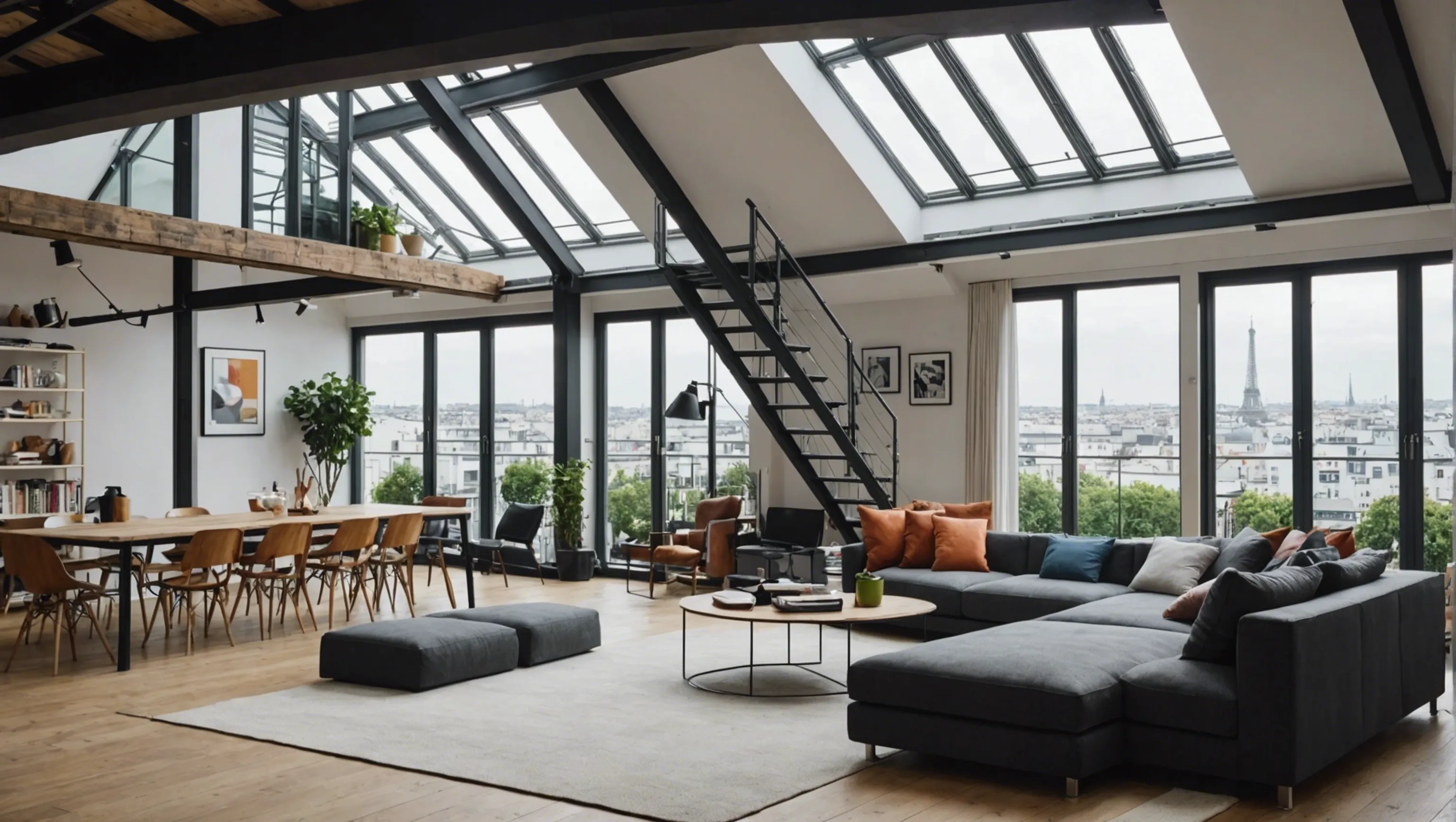 Loft avec le style loft singapourien à Paris