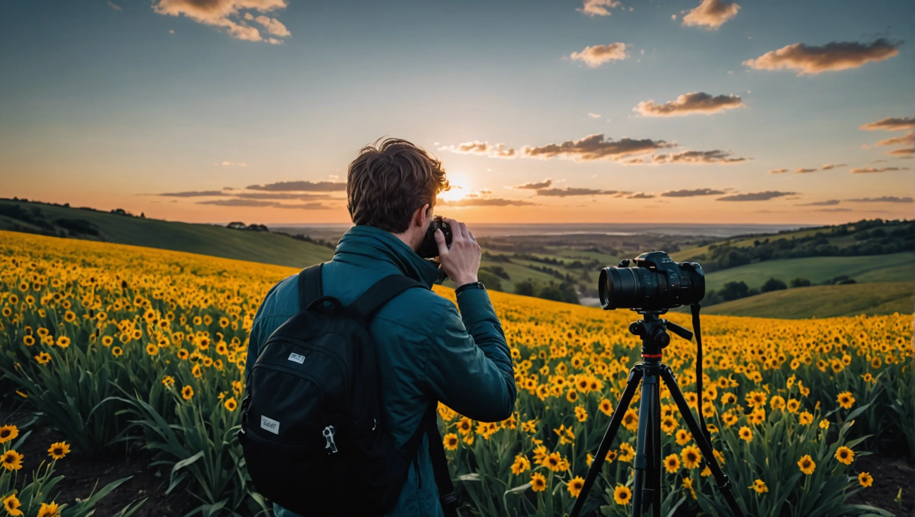 Photographe artistique capturant une scène créative