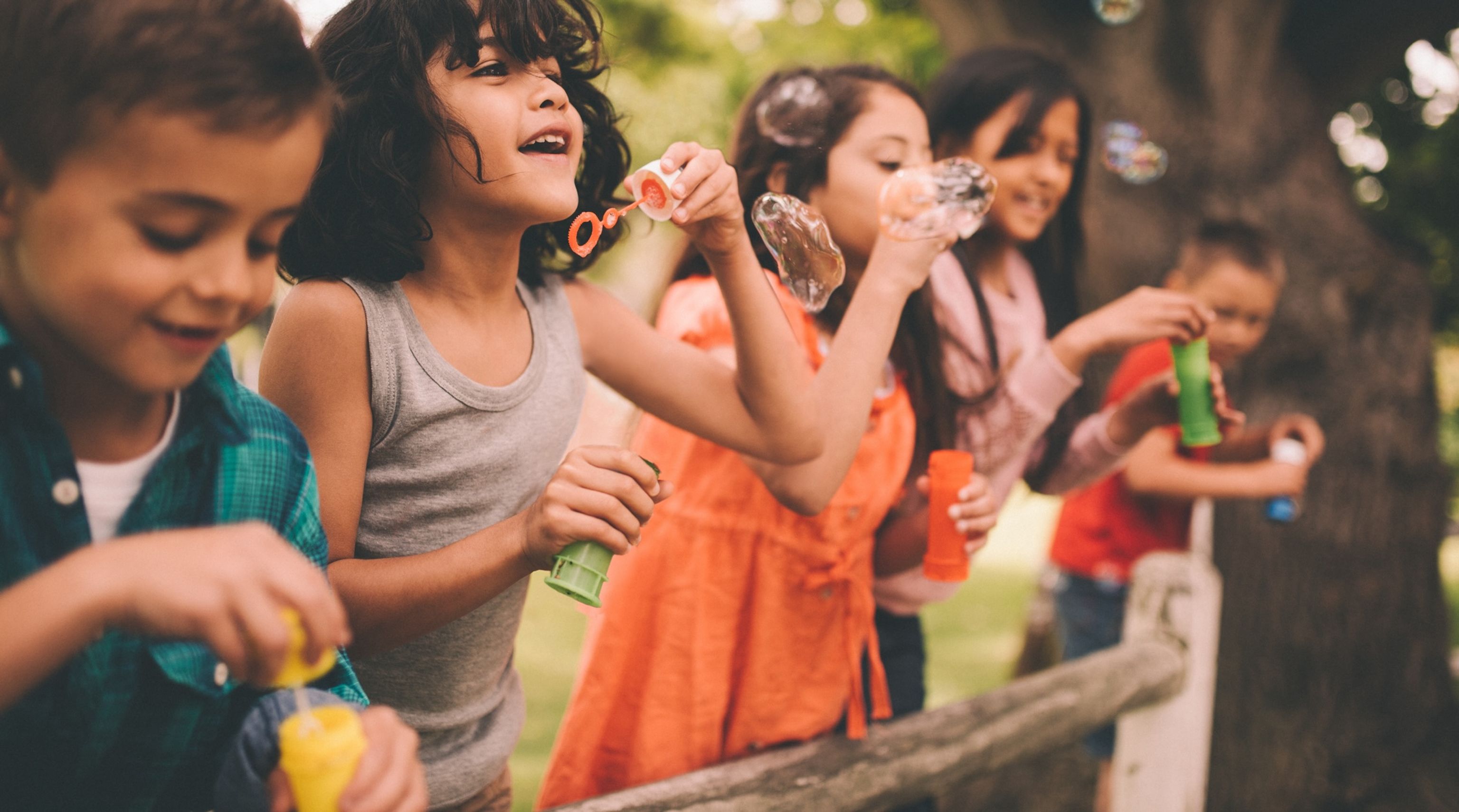 Kids enjoying time at a park in San Diego