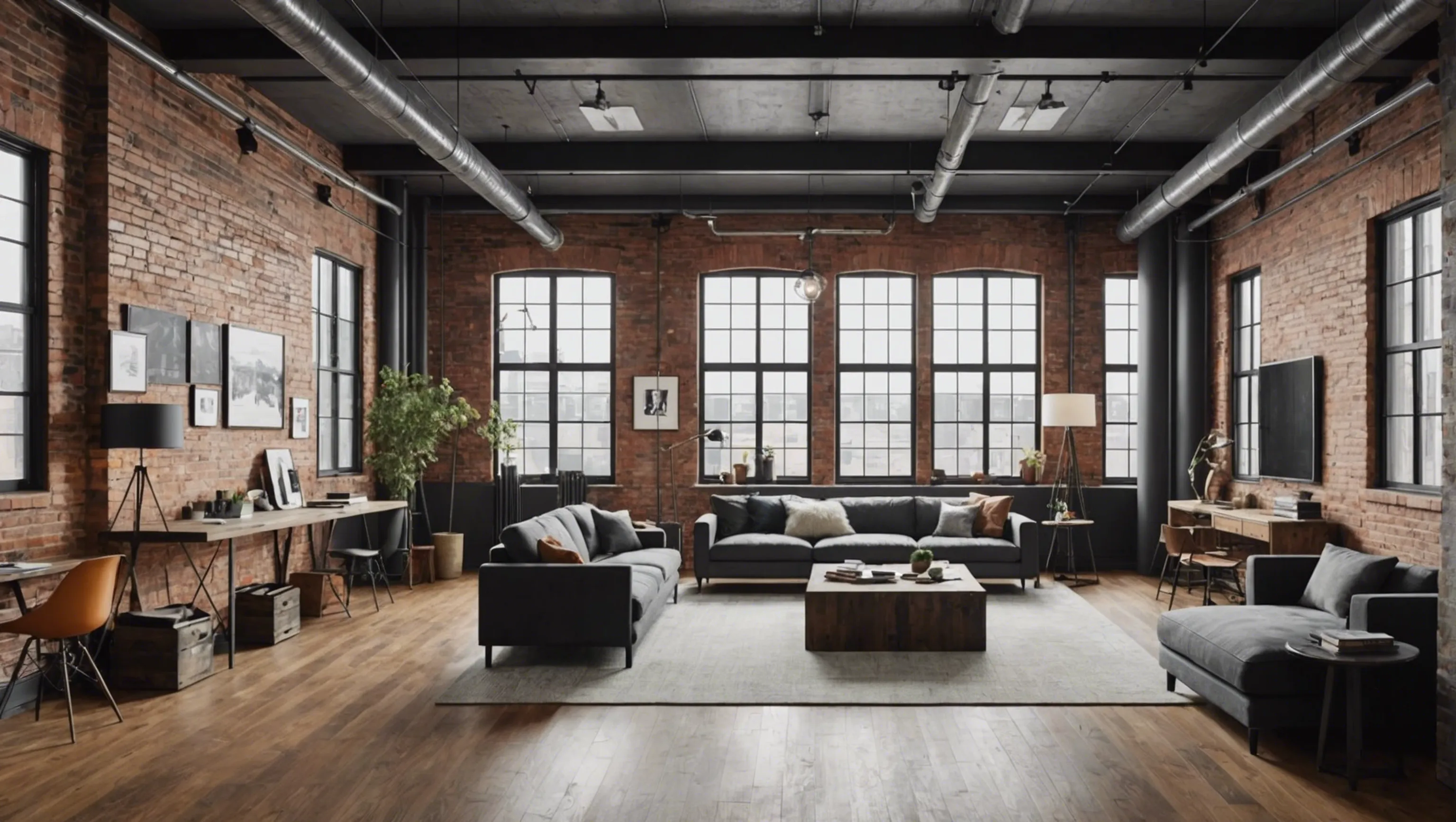 Transformation d'un espace industriel en loft contemporain