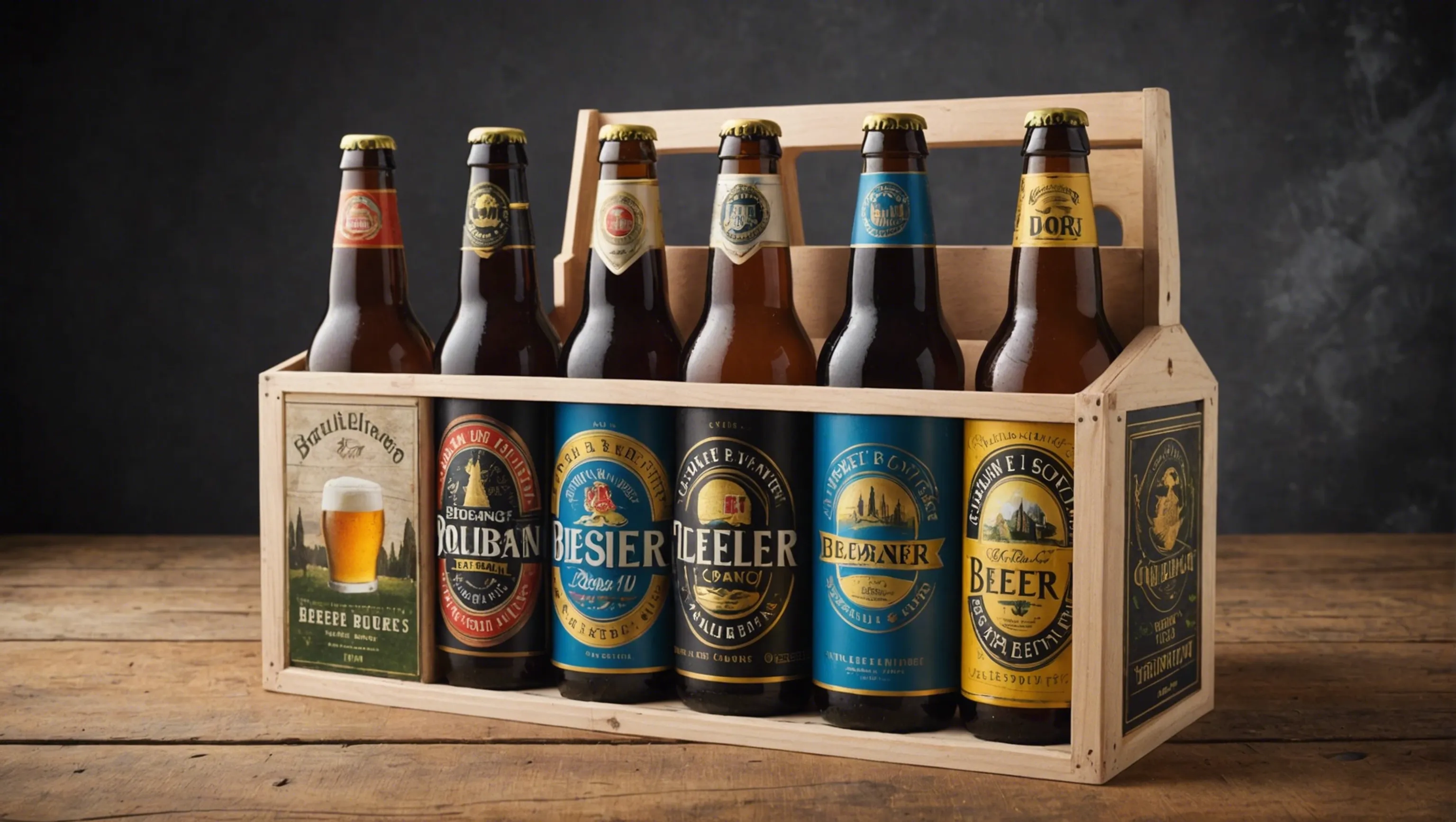 Une box bière avec différents types de bières artisanales