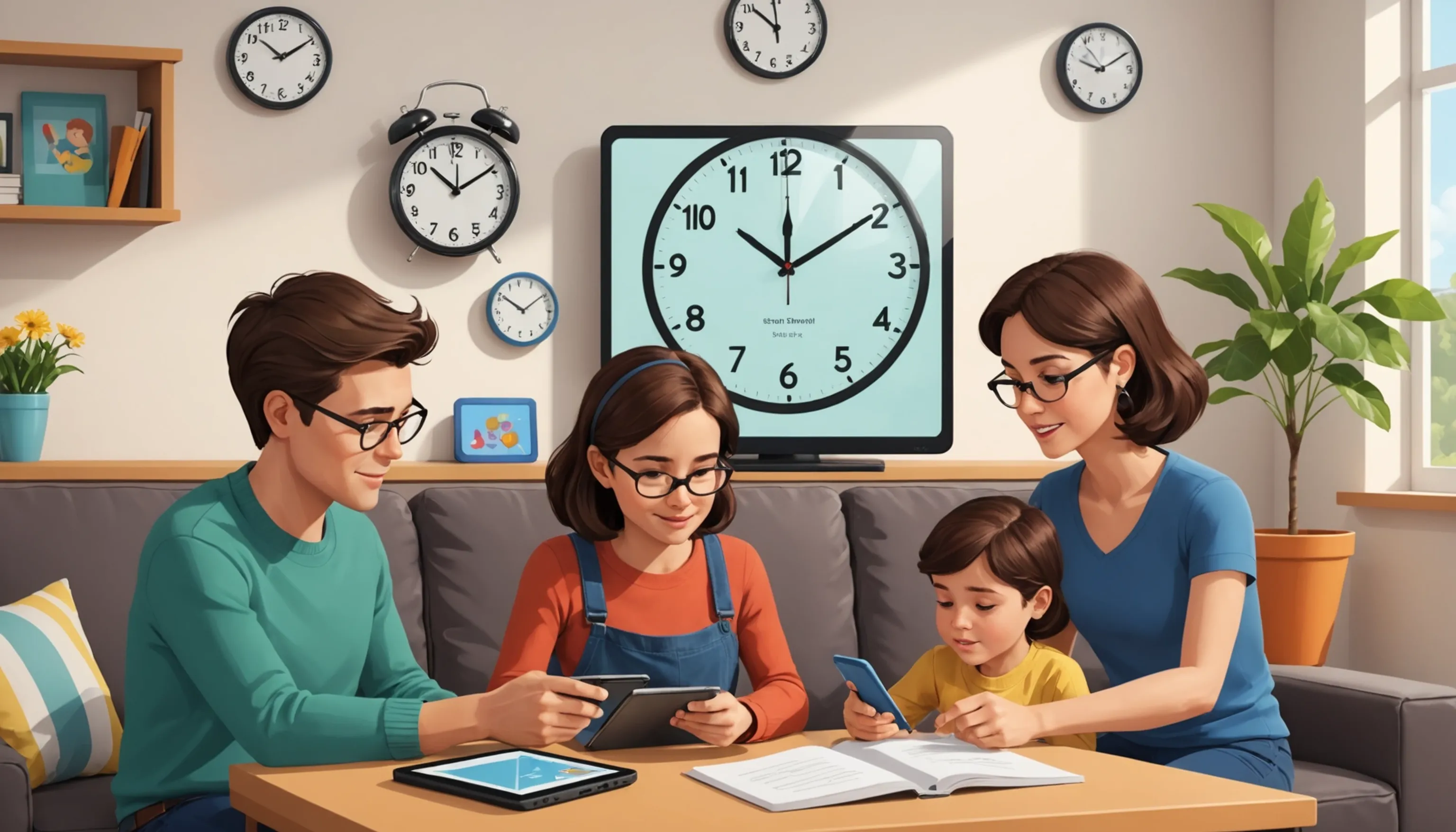 Healthy screen time limits for children