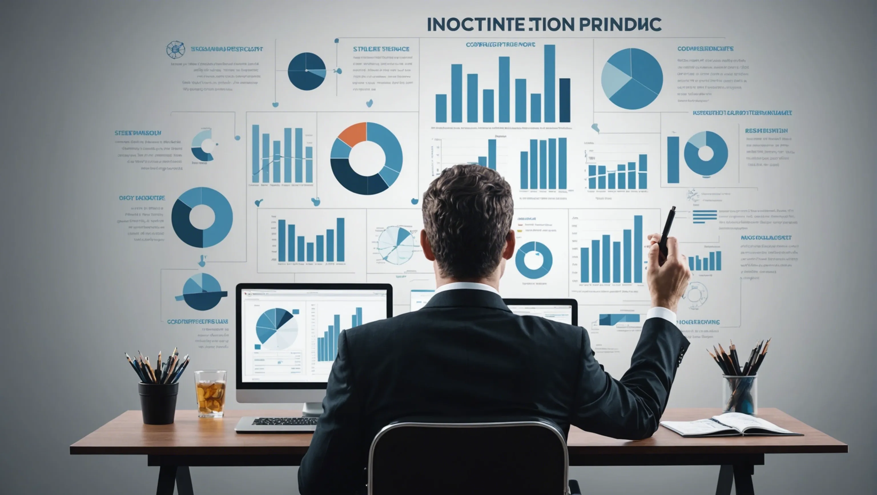 Directeur de l'innovation effectuant une analyse des tendances concurrentielles