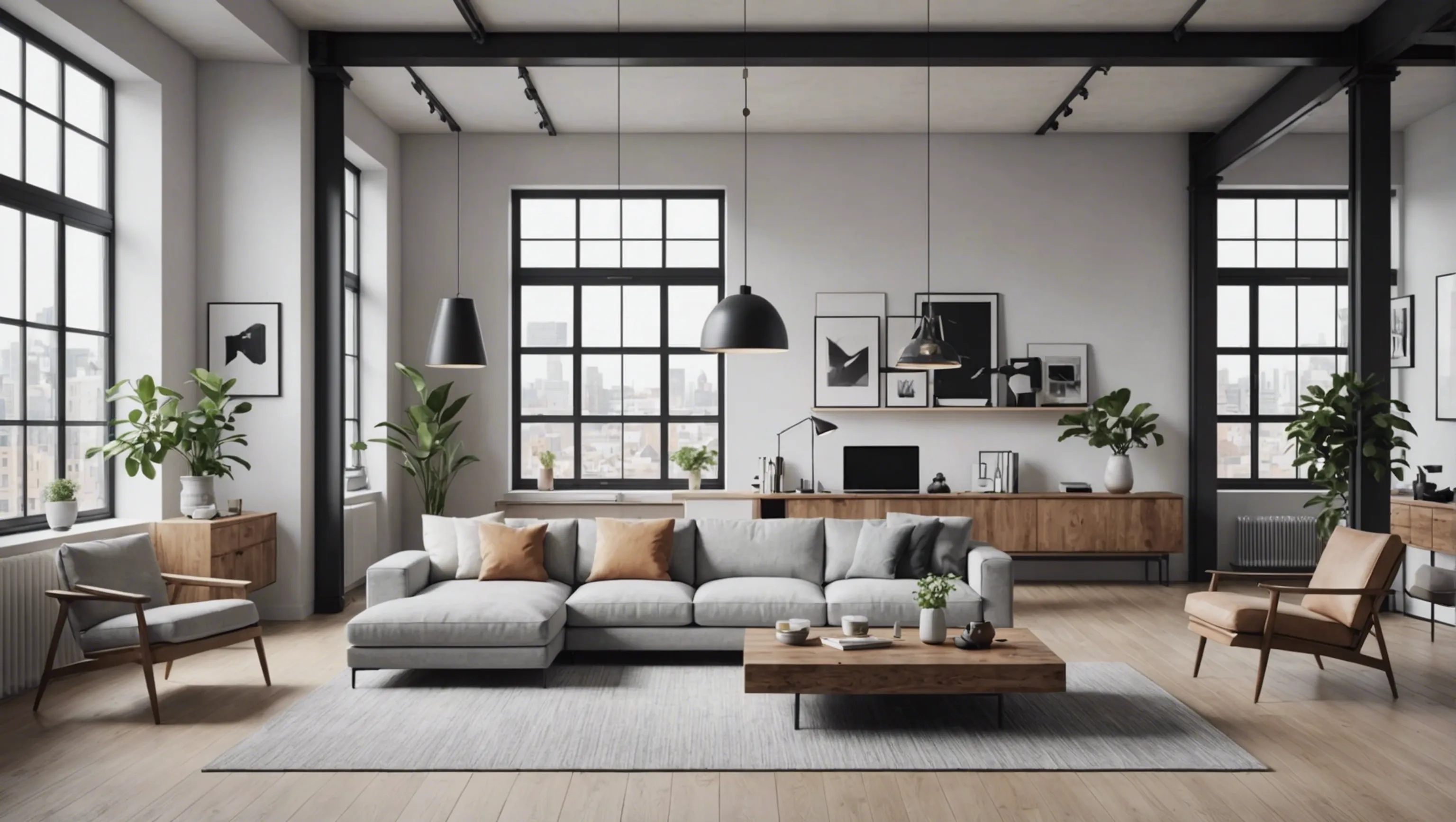 Meubles et accessoires pour un loft minimaliste