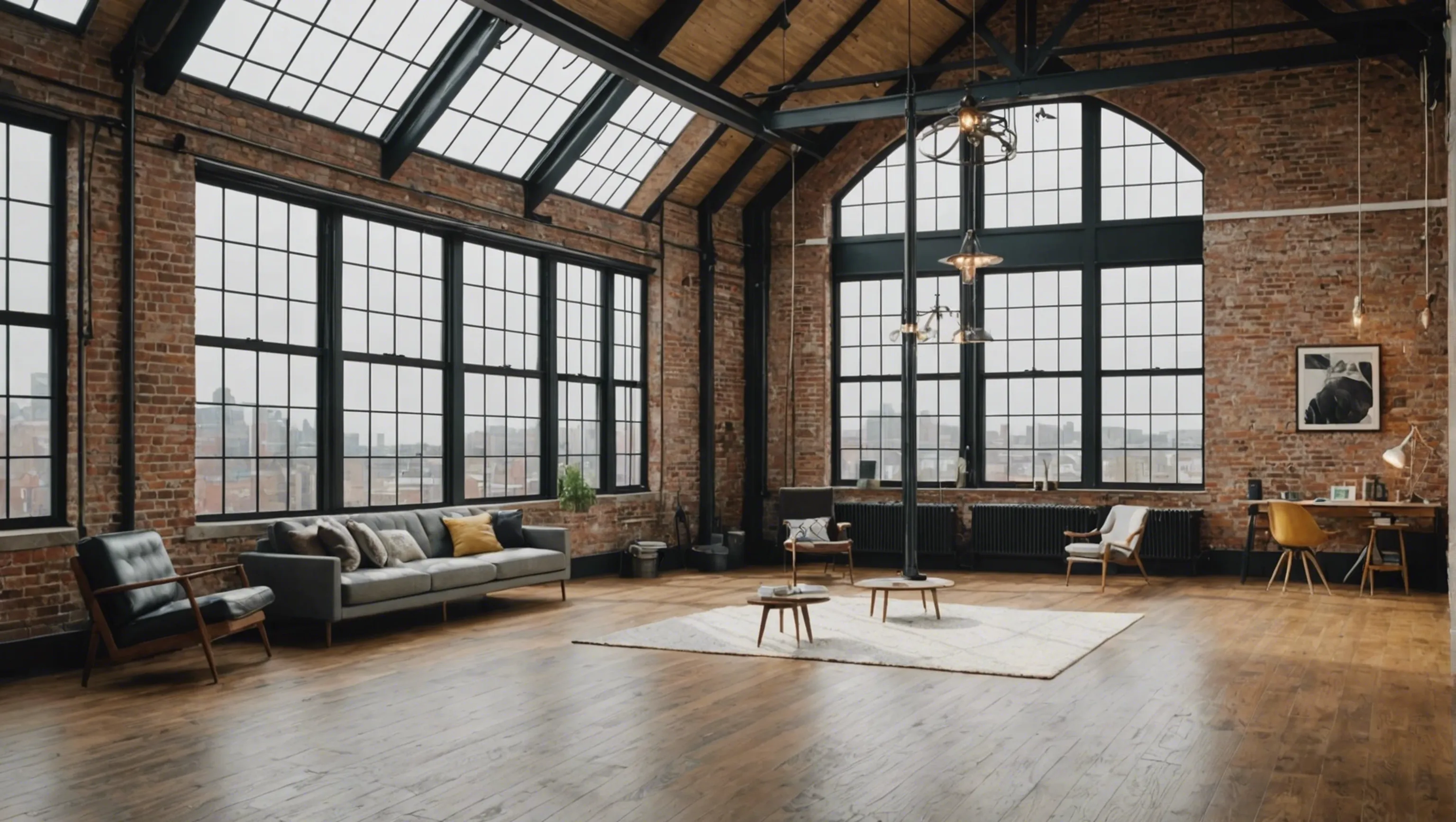 Luminosité naturelle dans un loft pour les tournages vidéo