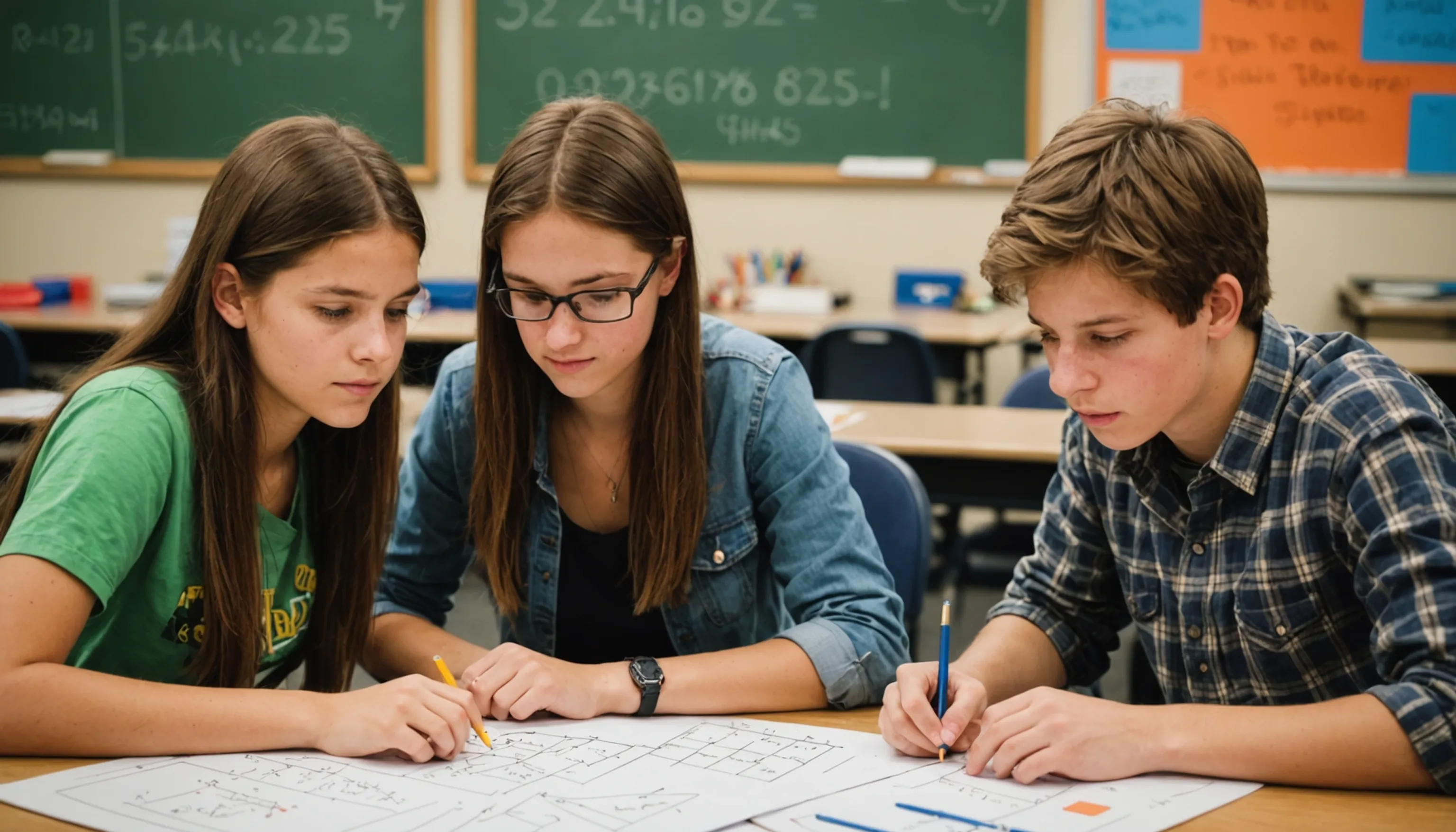 Teenagers learning math through Empire Builder concepts