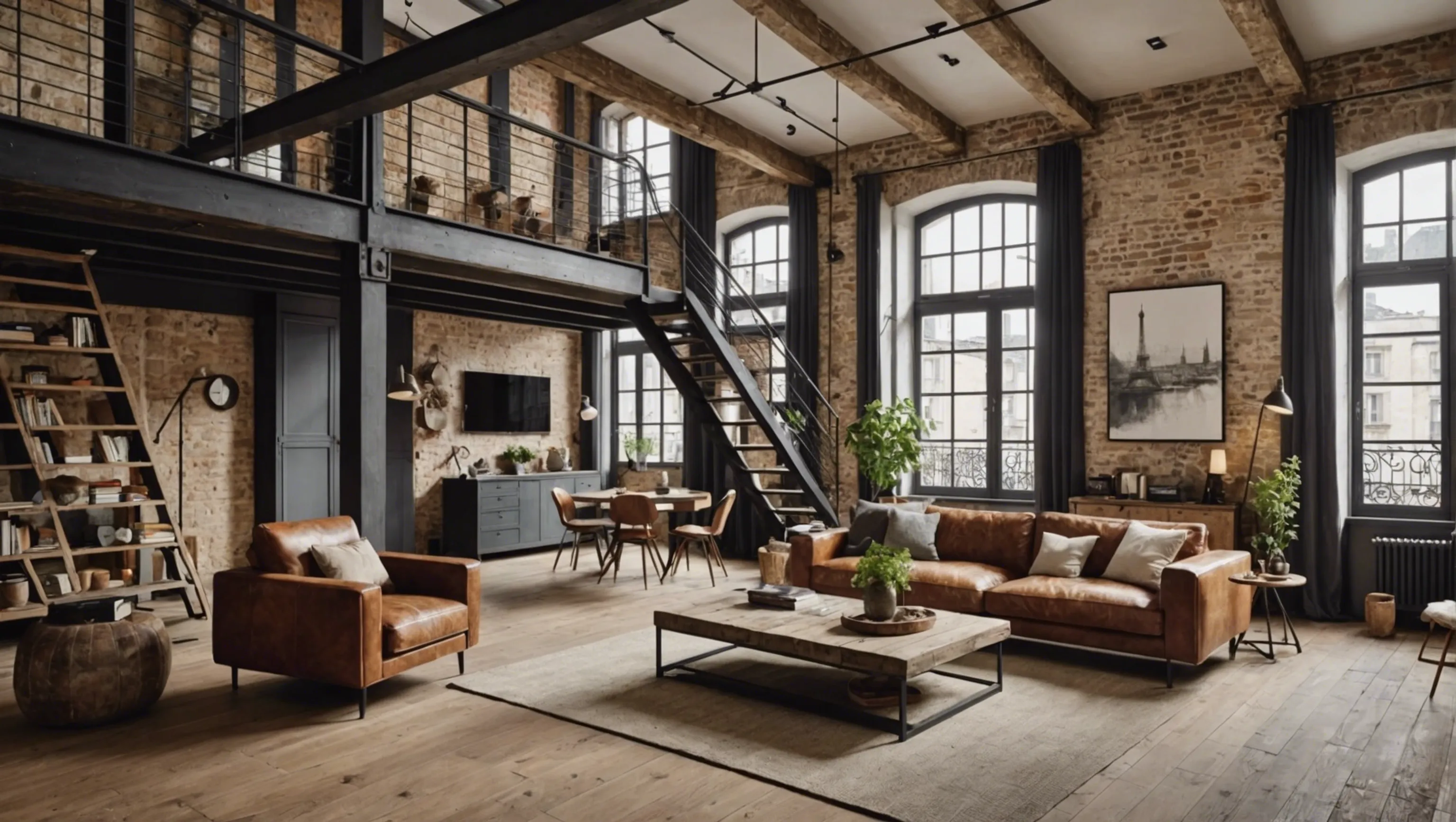 Loft avec style rustique à Paris