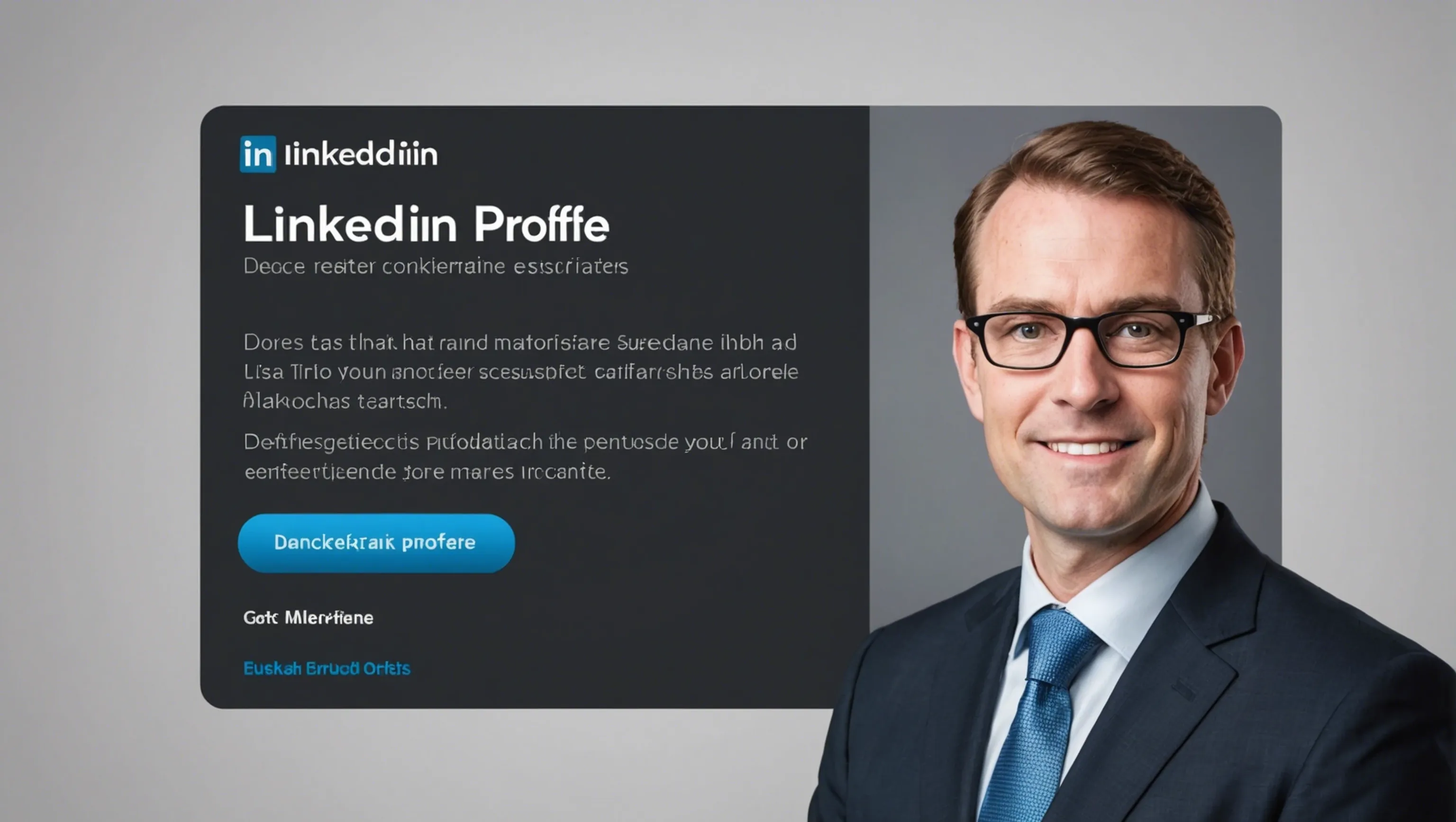 Marketer mit professionell gestaltetem LinkedIn Profil