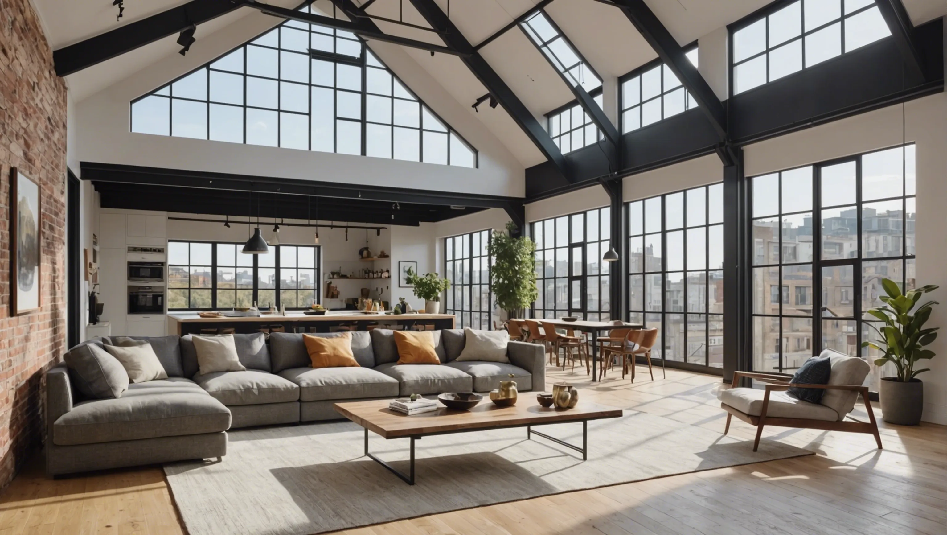 Luminosité exceptionnelle d'un loft avec le style loft sydneyien