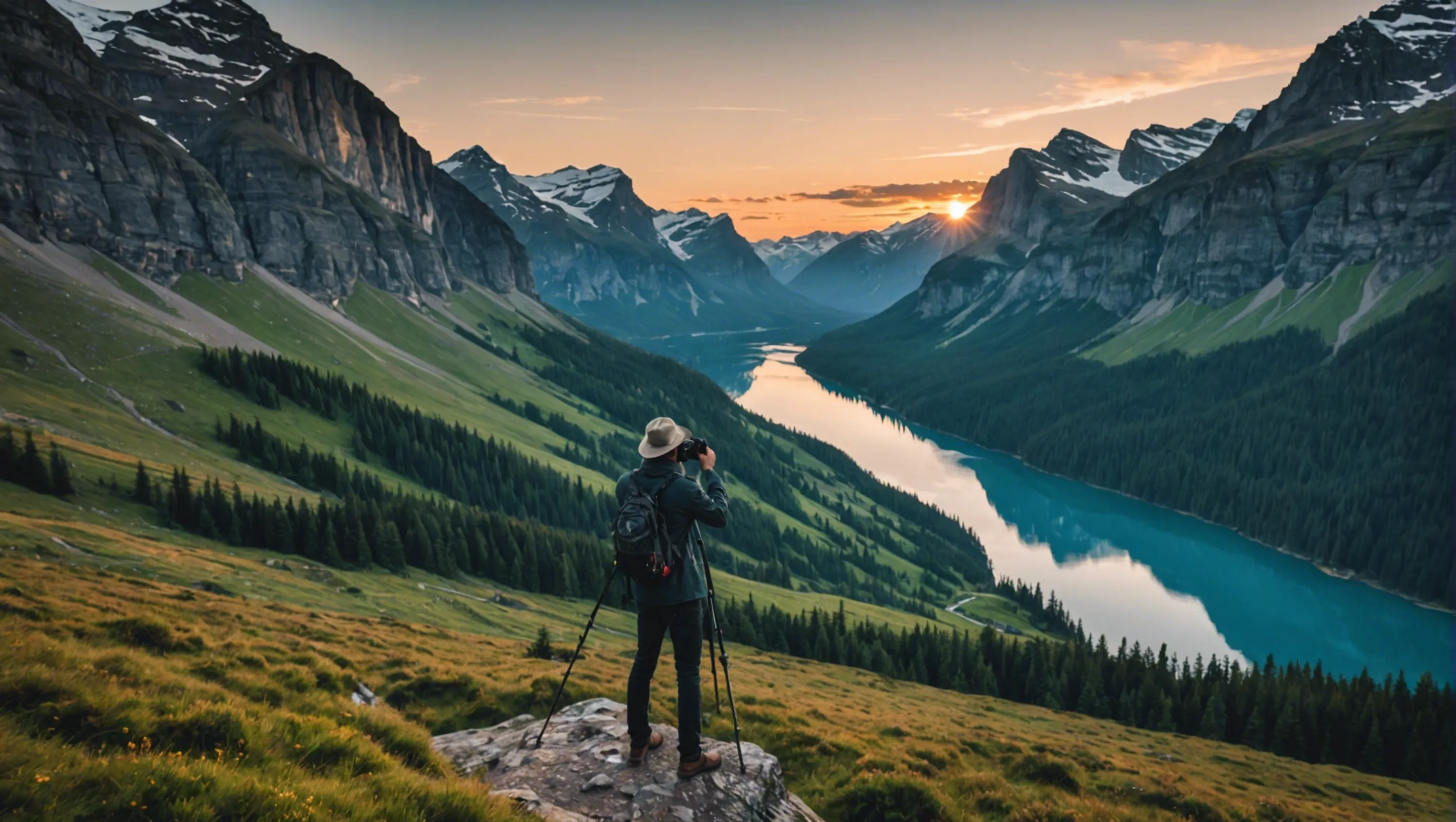 Photographe de paysage capturant la beauté de la nature