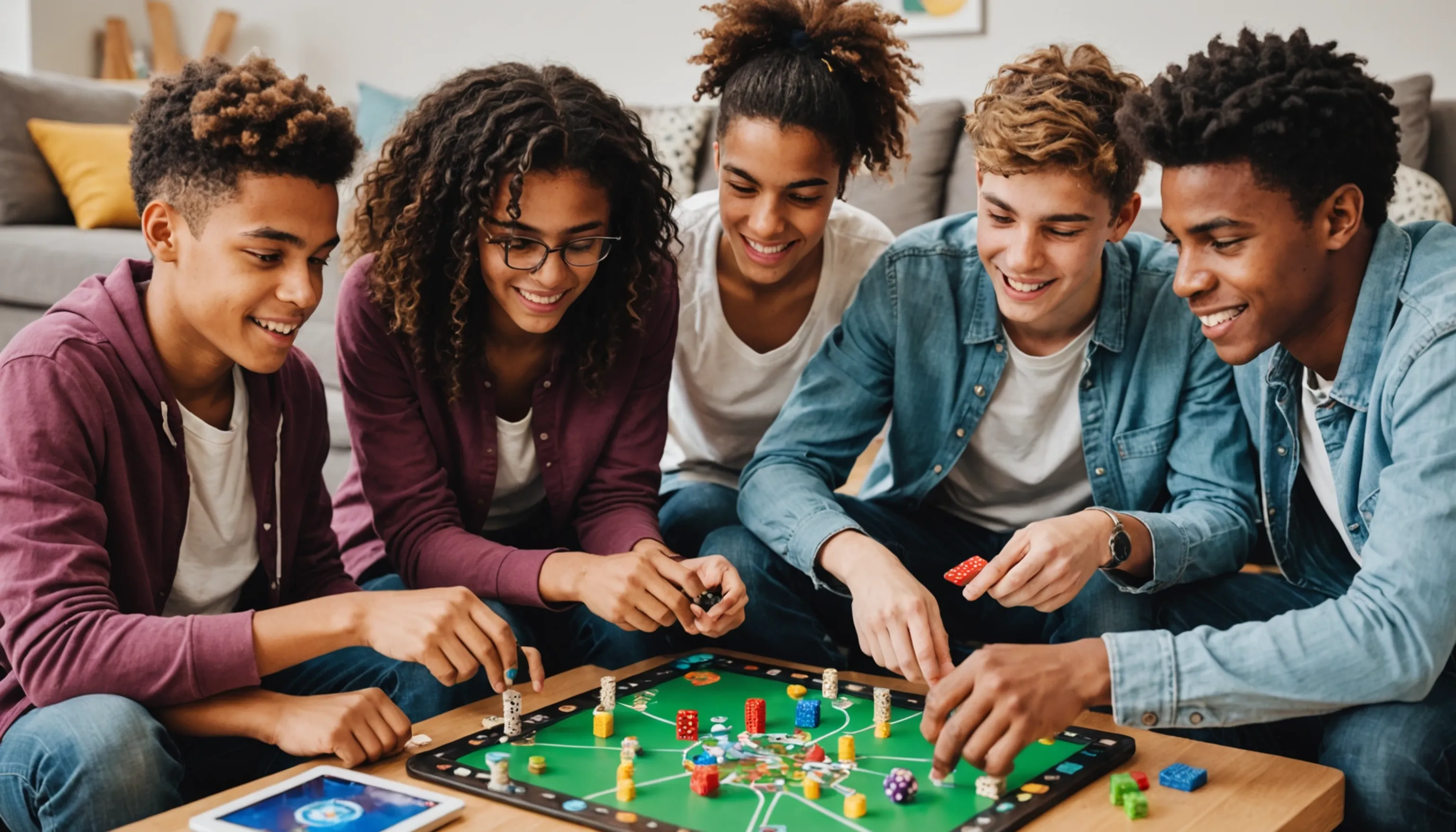 Teenagers engaging with educational games for enhanced learning