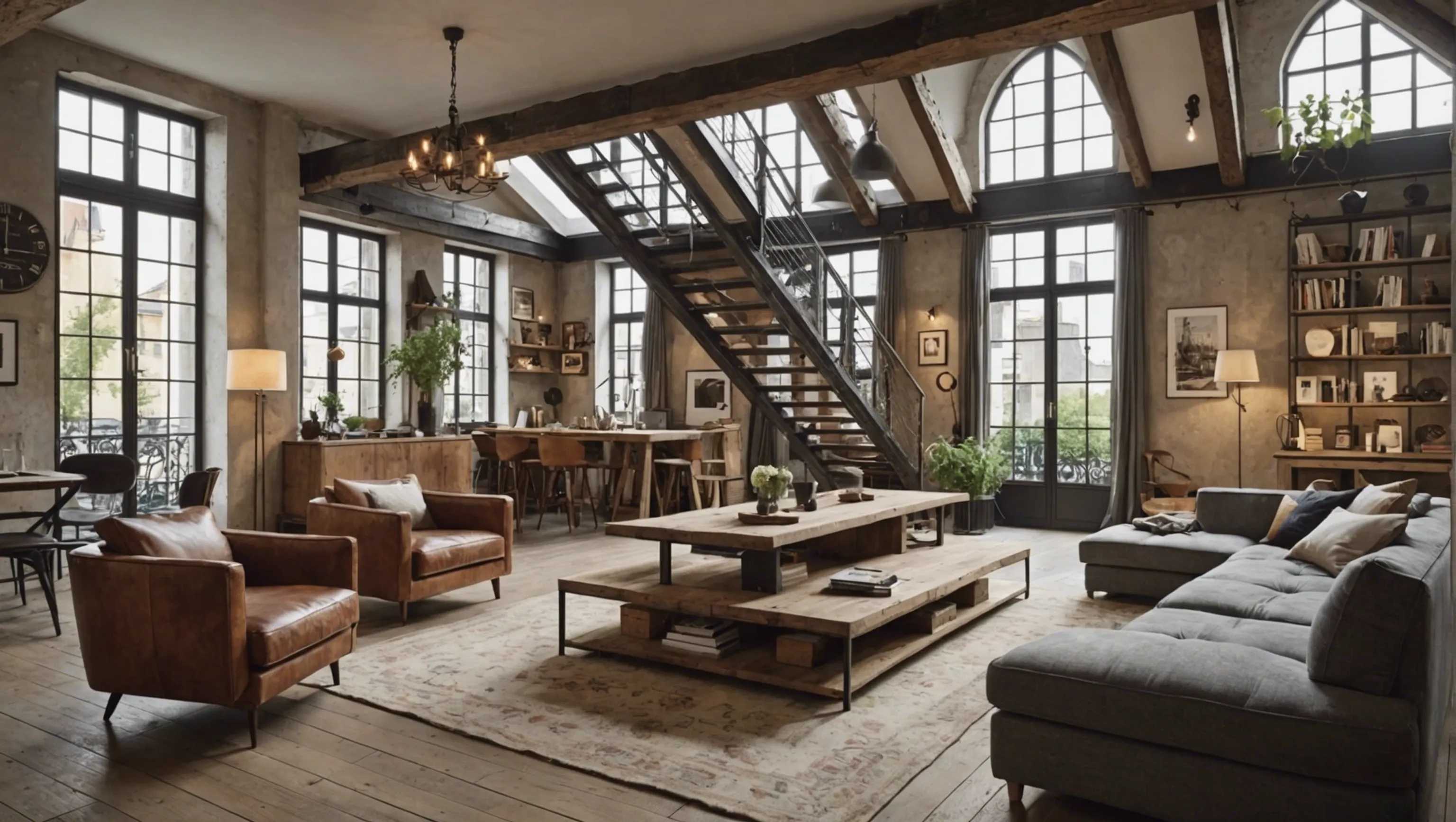 Loft avec style rustique à Paris, l'alliance parfaite entre modernité et charme