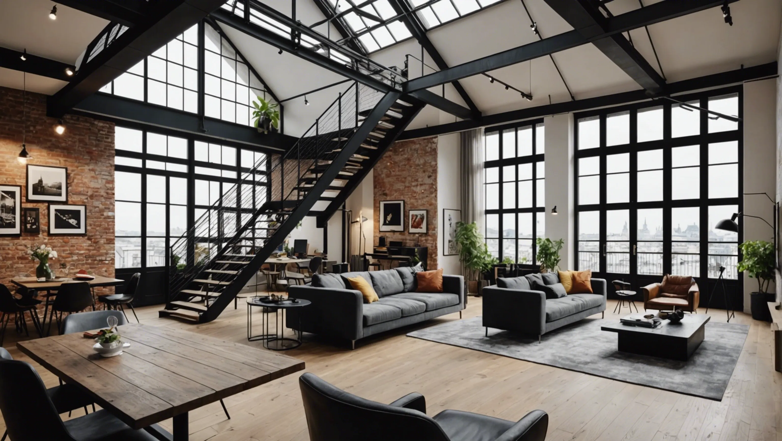 Loft avec le style loft singapourien à Paris