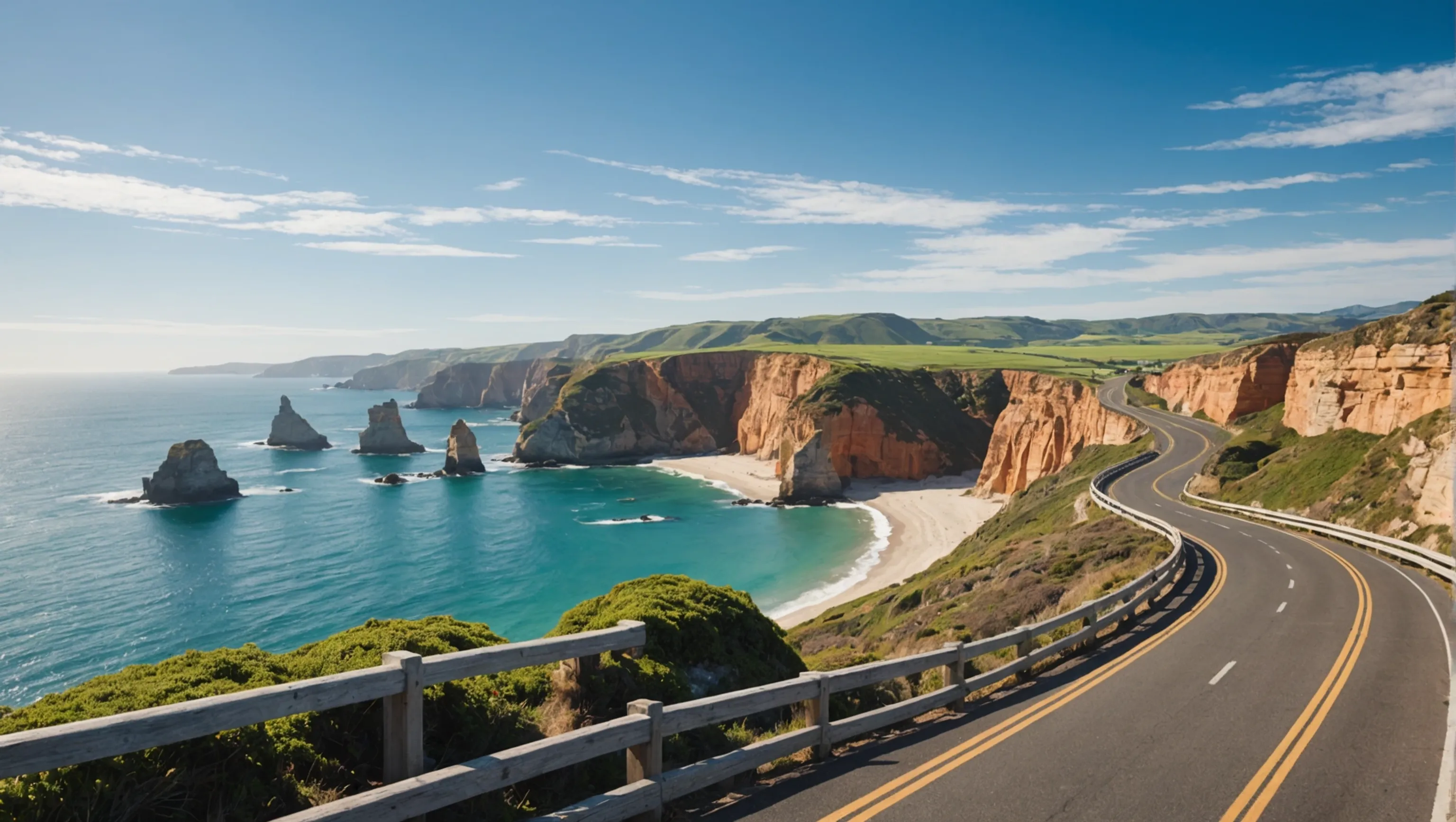 Scenic stops along a coastal road trip