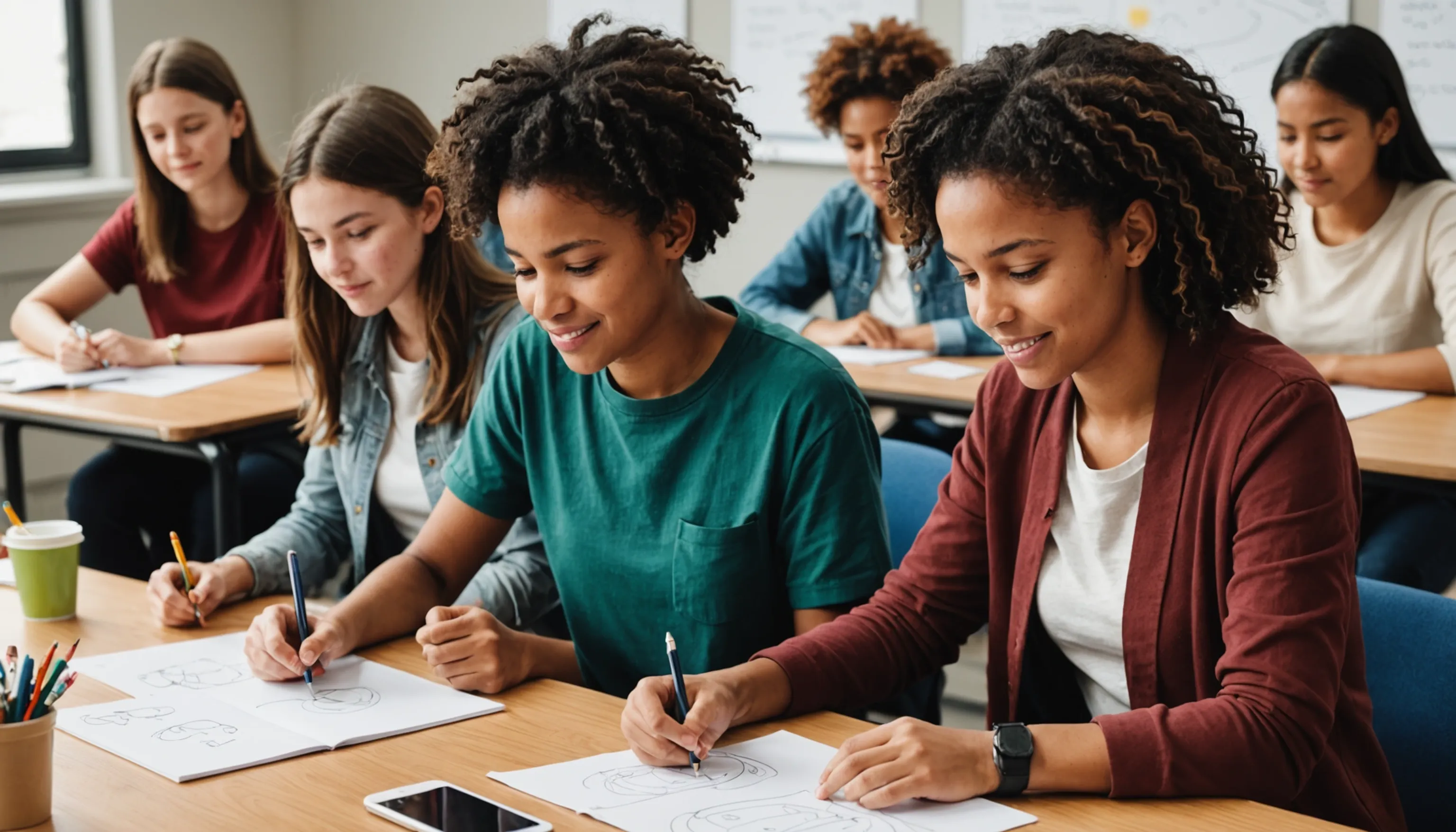 Students developing lifelong learning habits through various educational activities