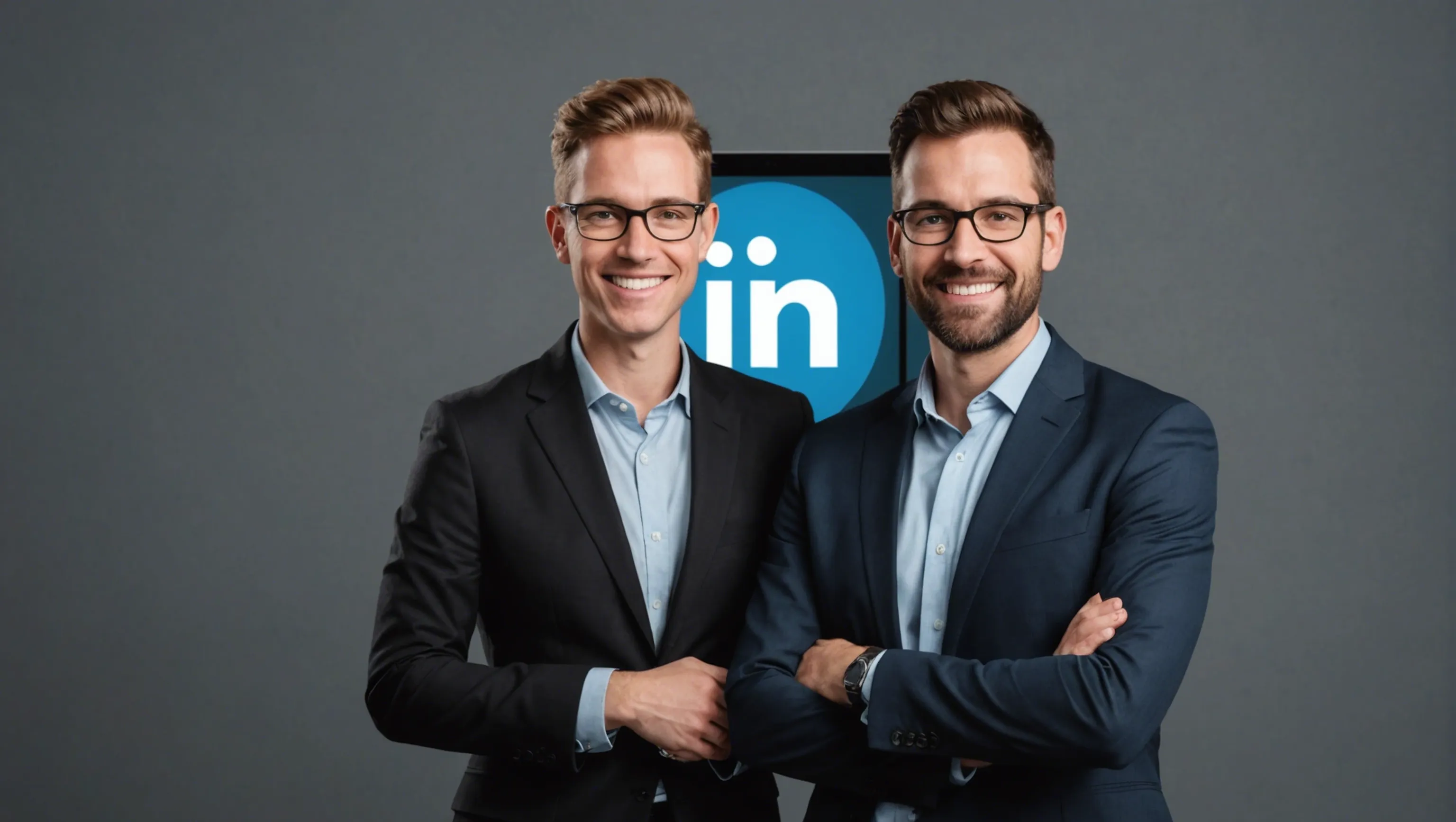 LinkedIn-Marketer verwendet Medien und Präsentationen