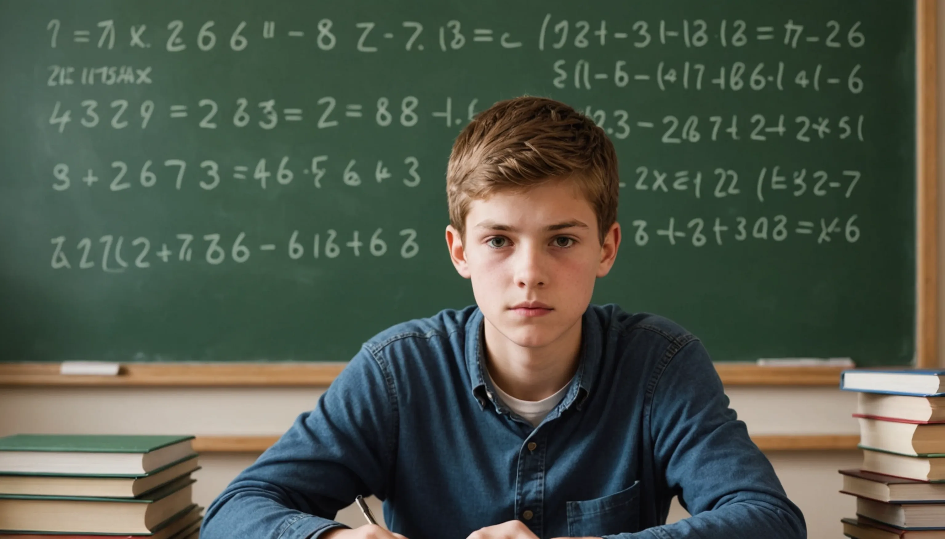 Teenager overcoming math phobia with support from parents and teachers