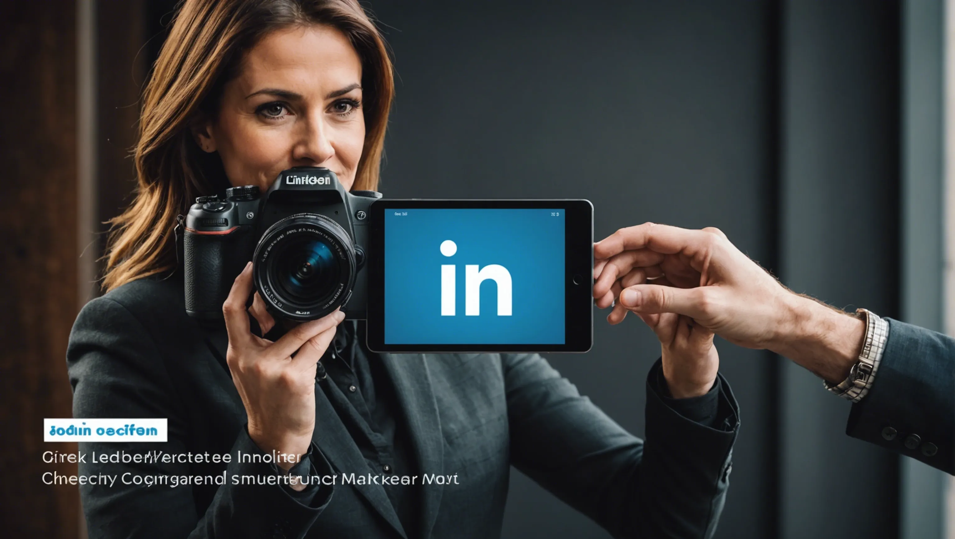 Marketer using LinkedIn to increase content engagement