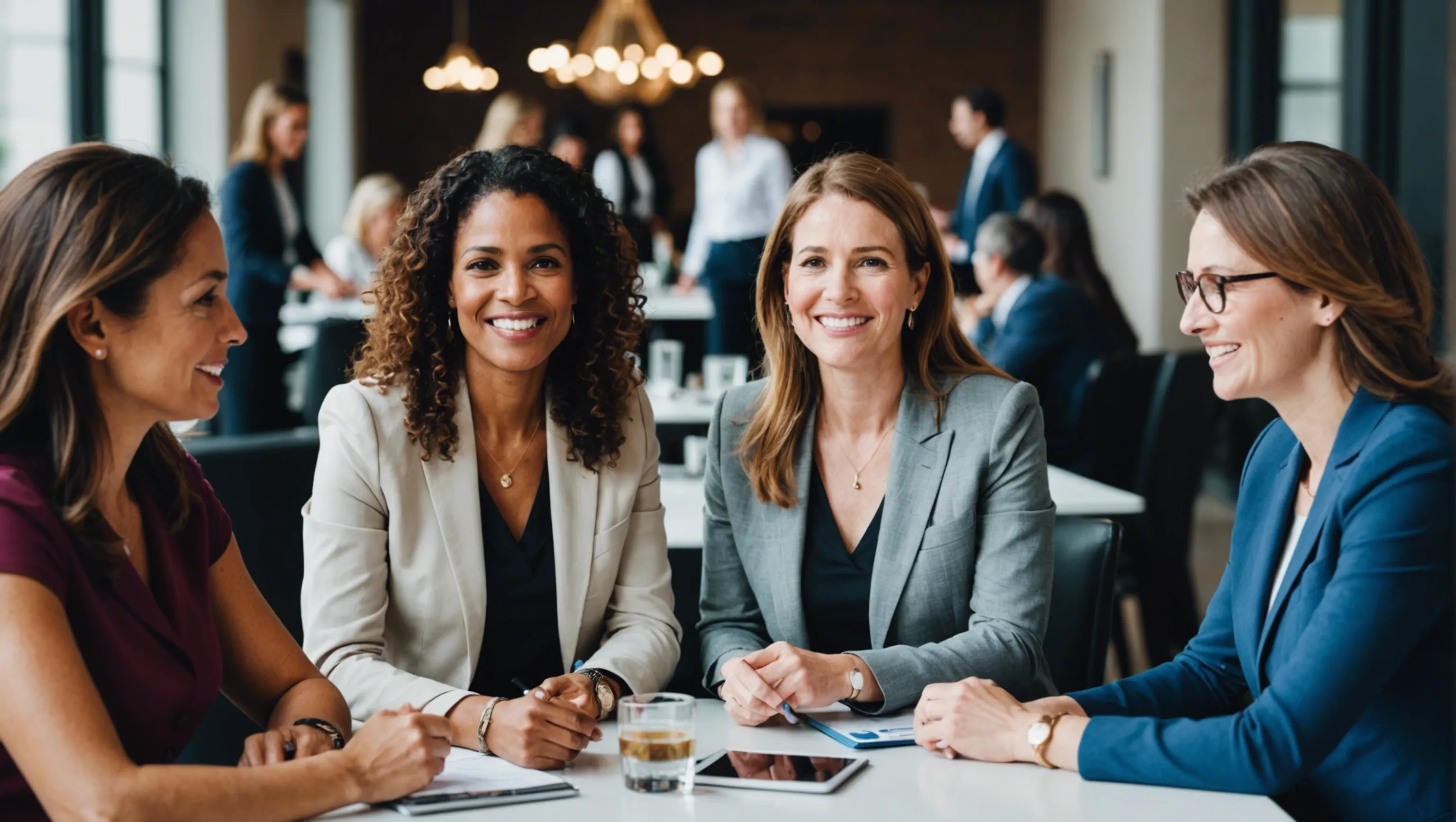 Erfolgreiche Geschäftsfrauen vernetzen sich in LinkedIn-Gruppen für Frauen im Business