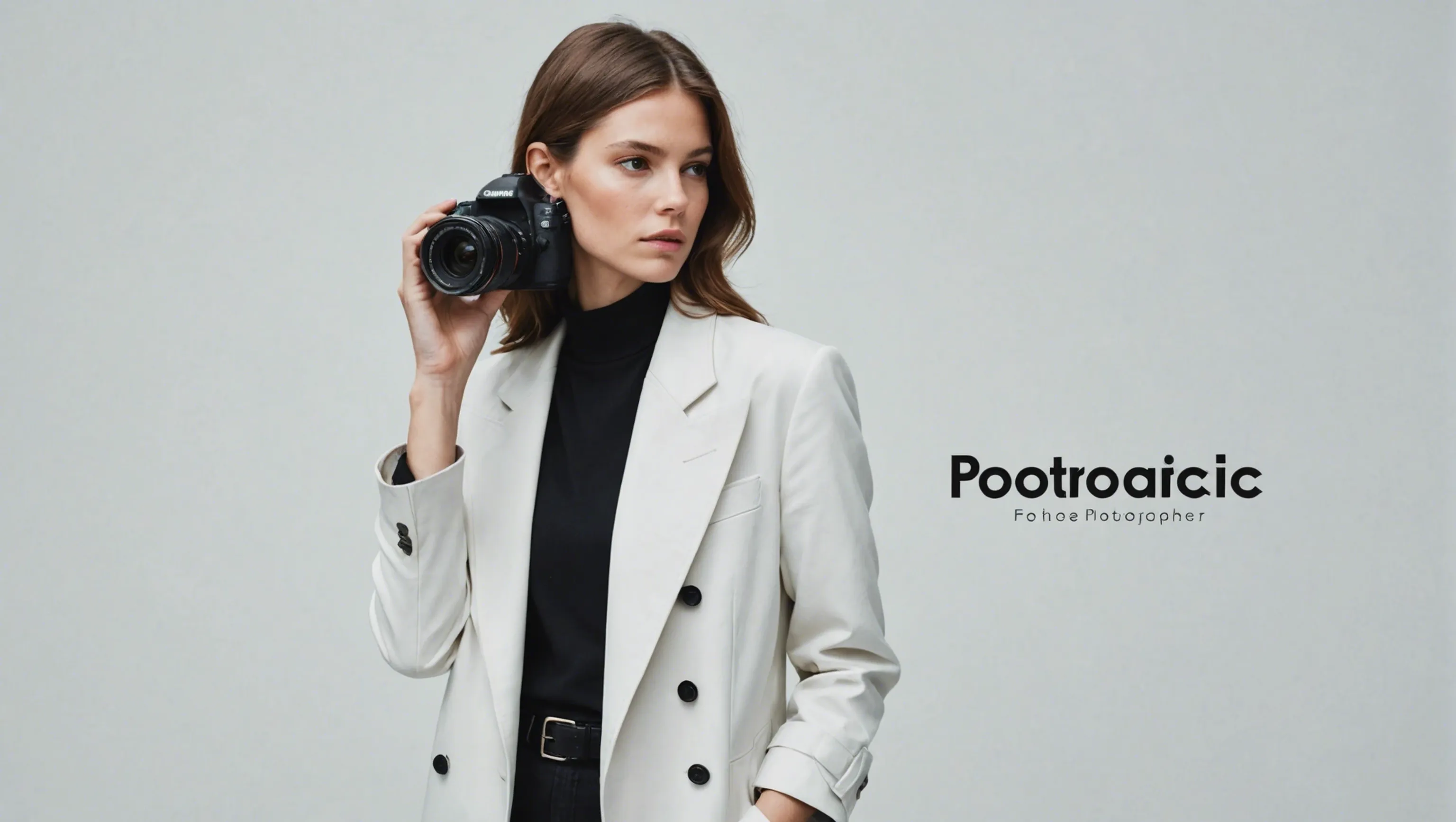 Photographe de mode capturant un look minimaliste et épuré