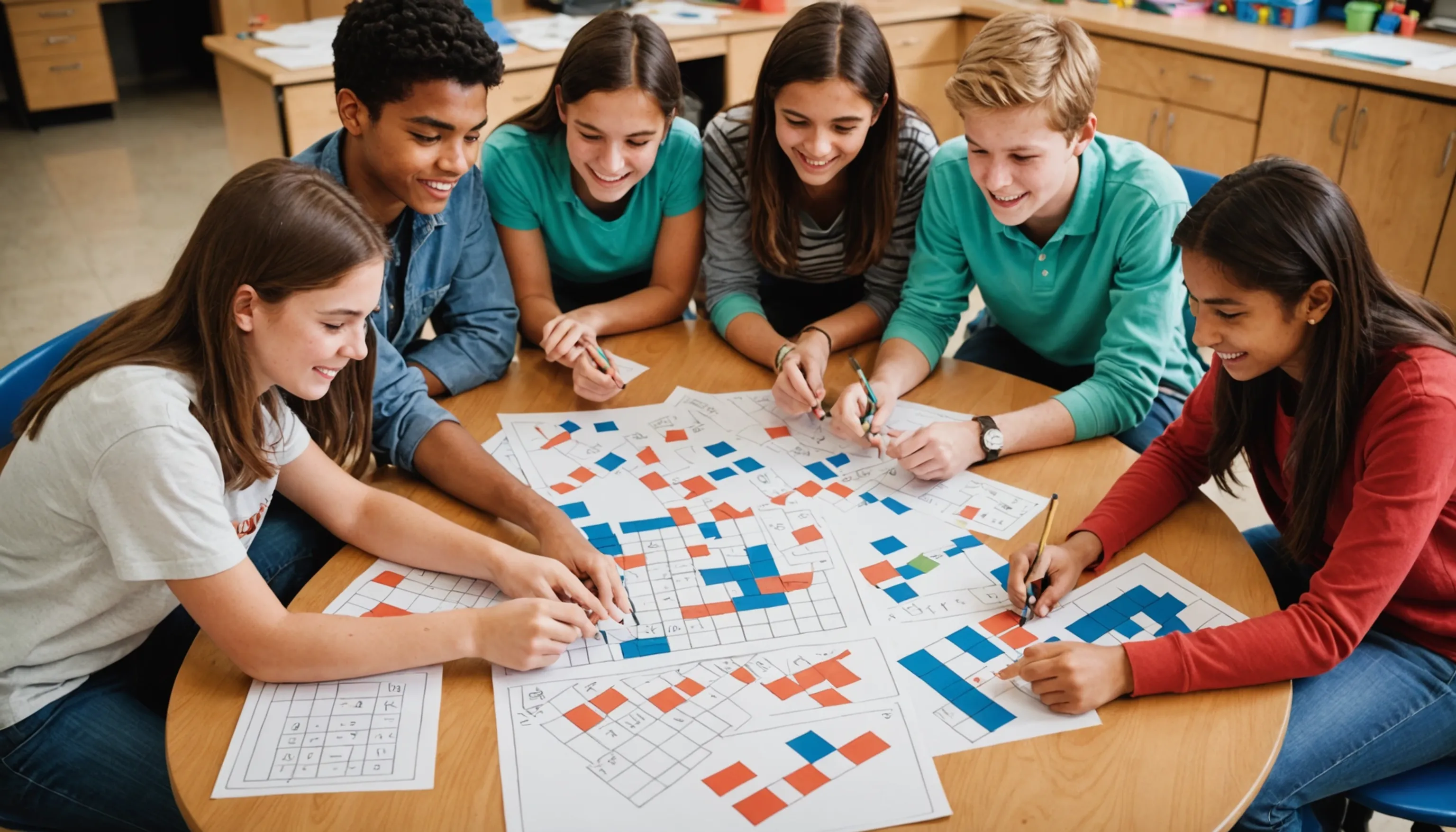 Engaging challenging math games for skill-building in teenagers