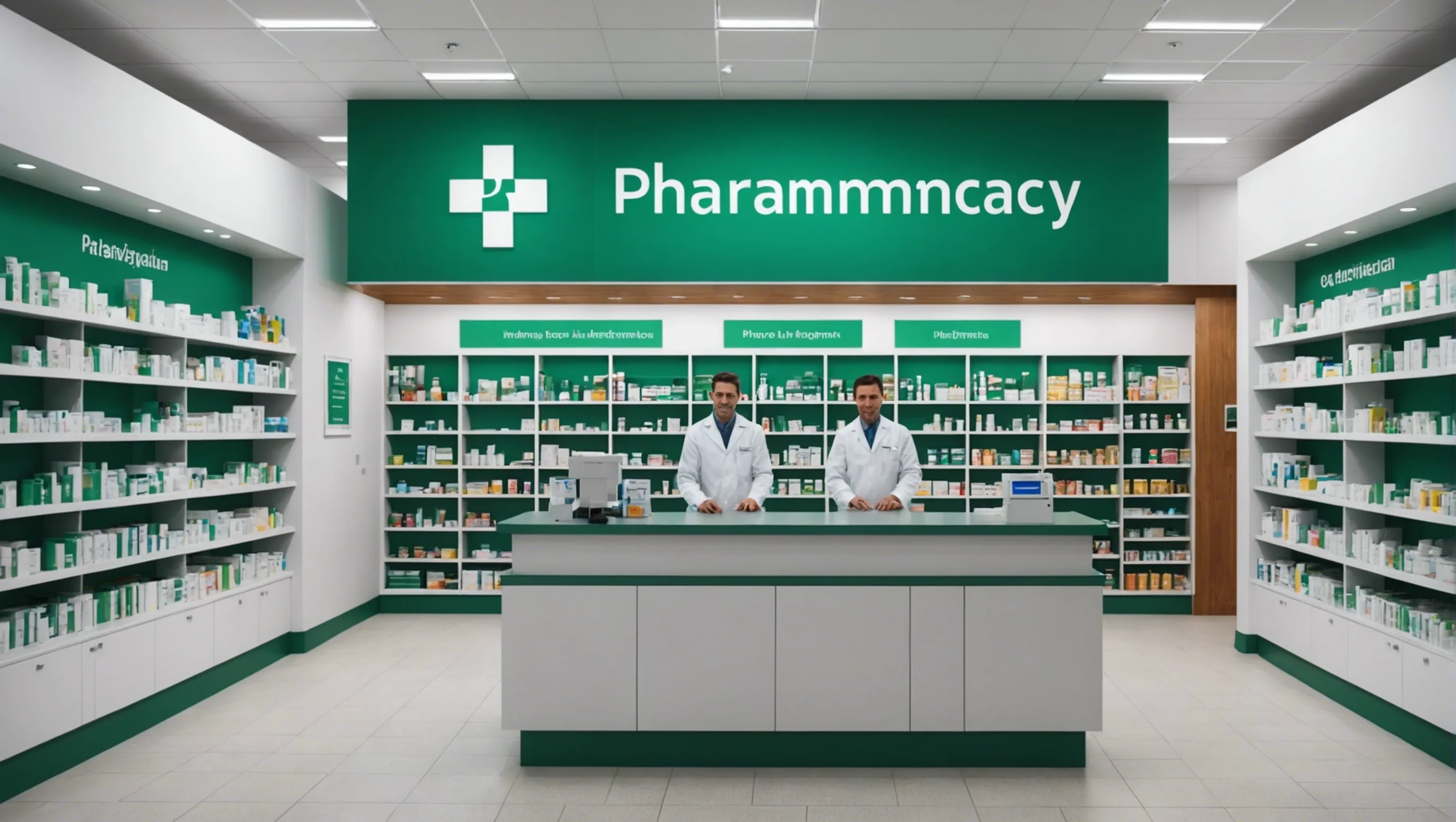 Illustration d'une pharmacie intelligente dans le secteur pharmaceutique