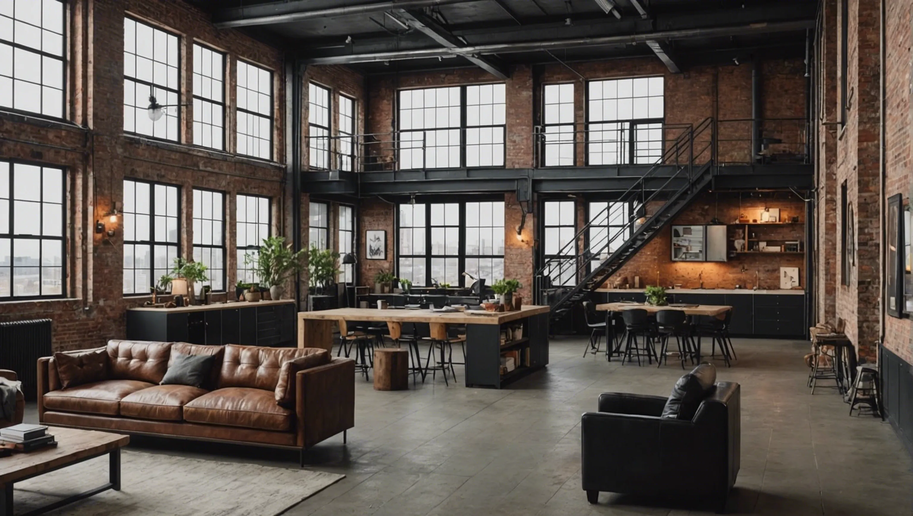 Utilisation d'un loft industriel comme décor