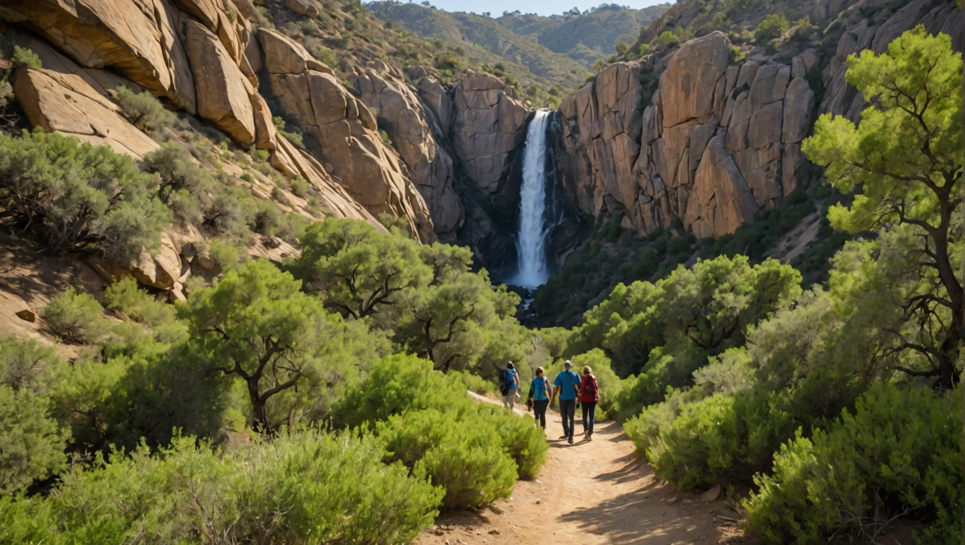 Family hiking at Los Peñasquitos Canyon Preserve