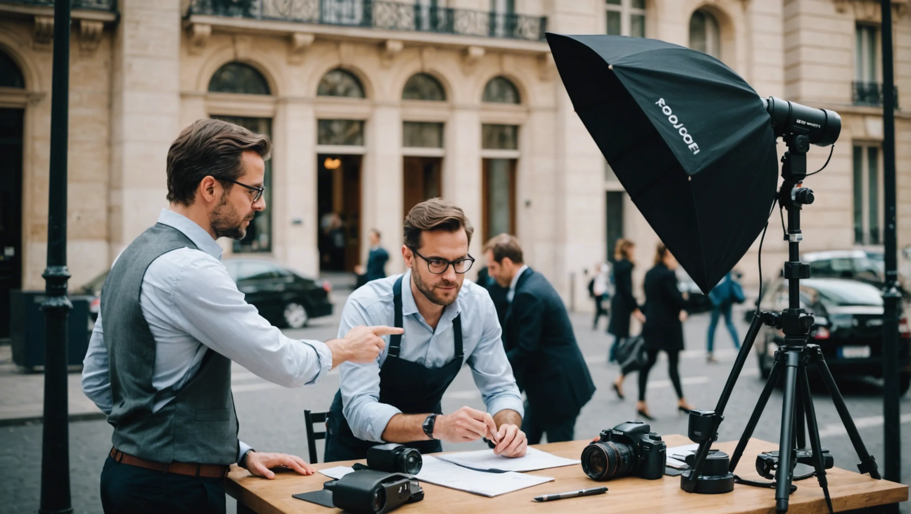 La préparation de la séance photo avec un photographe d'entreprise à Paris