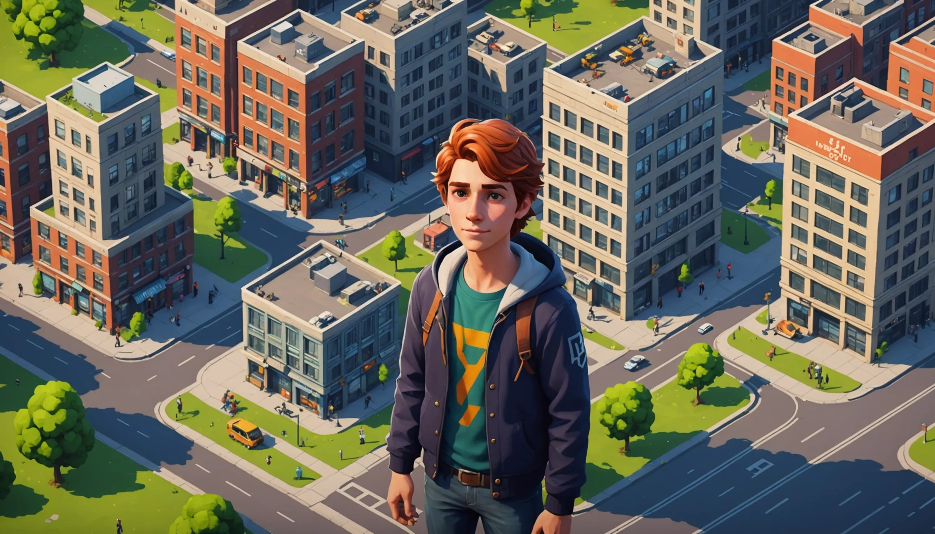 Teen exploring new indie city-builder games