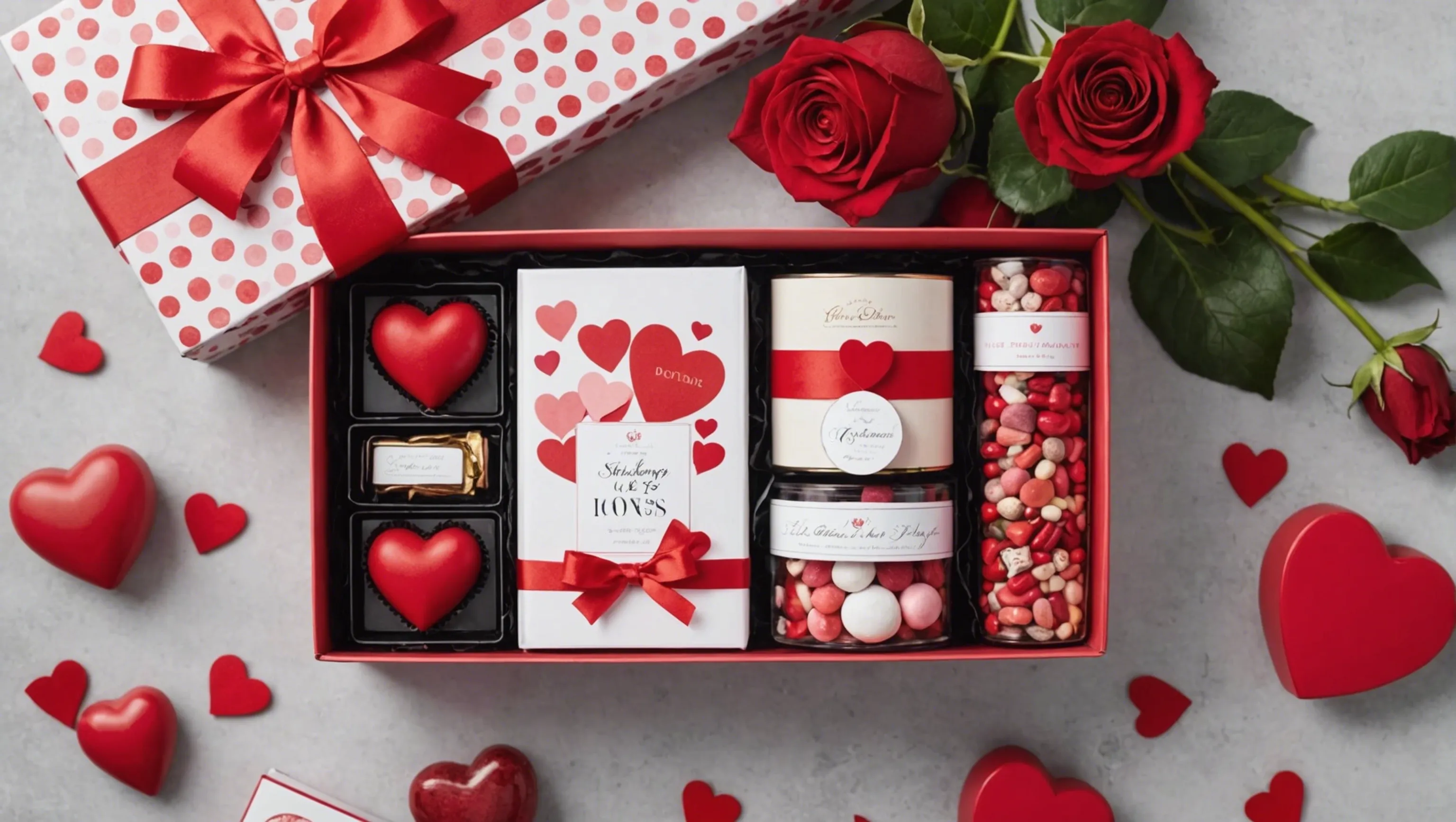 Une box Saint-Valentin remplie de cadeaux romantiques