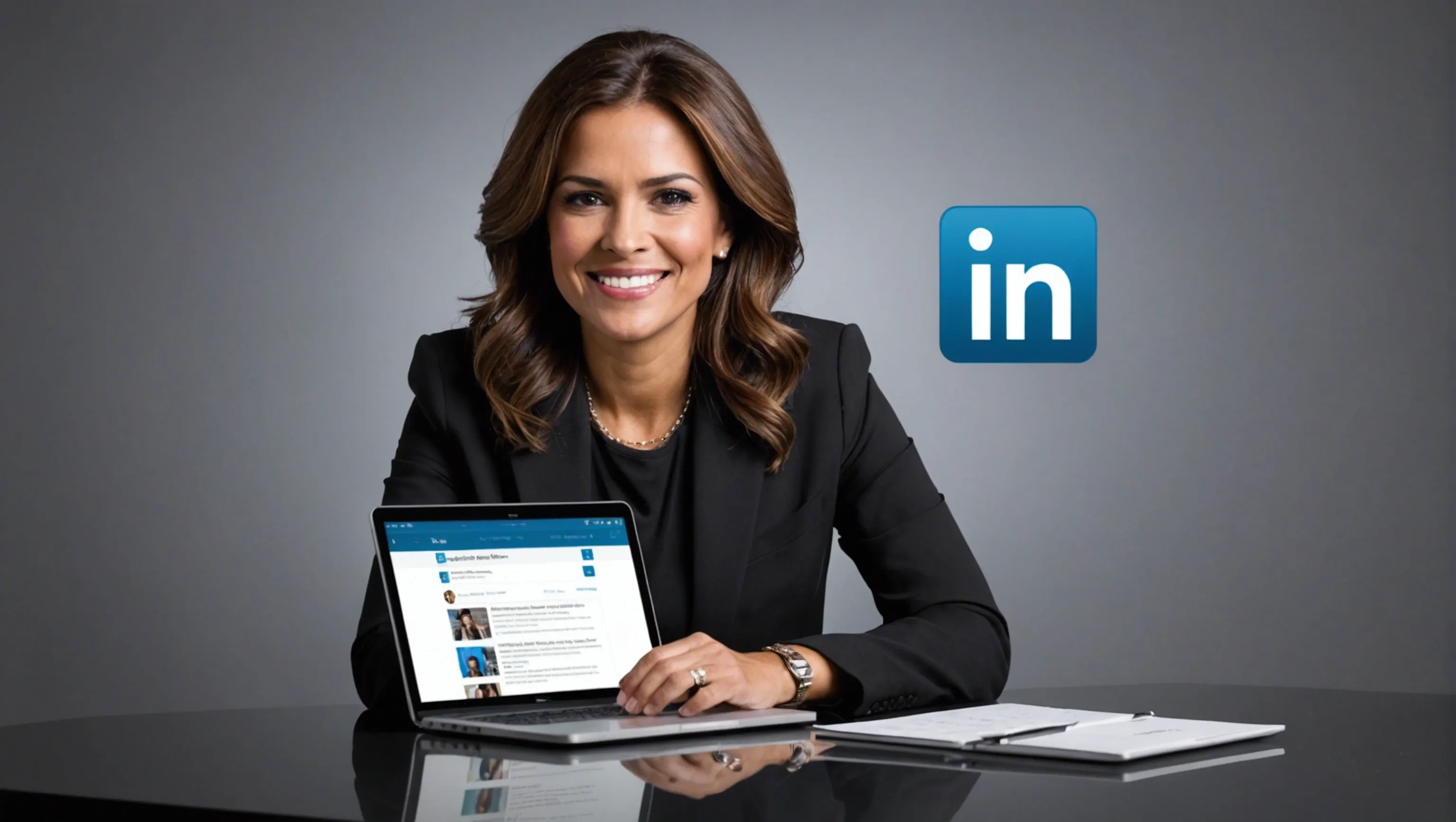 LinkedIn-Marketer mit erfolgreicher Social-Media-Integration