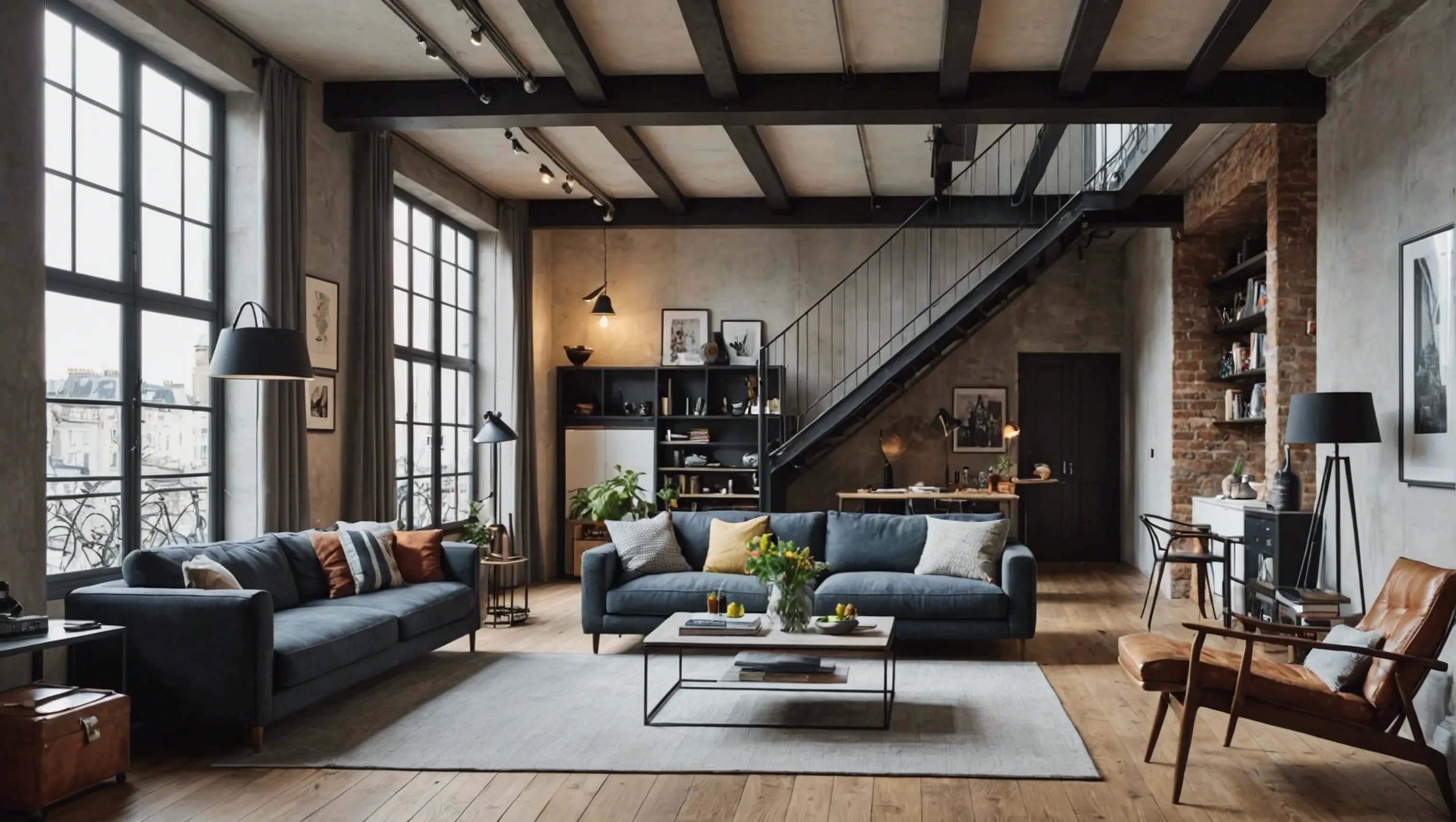 Loft avec le style loft bruxellois à Paris