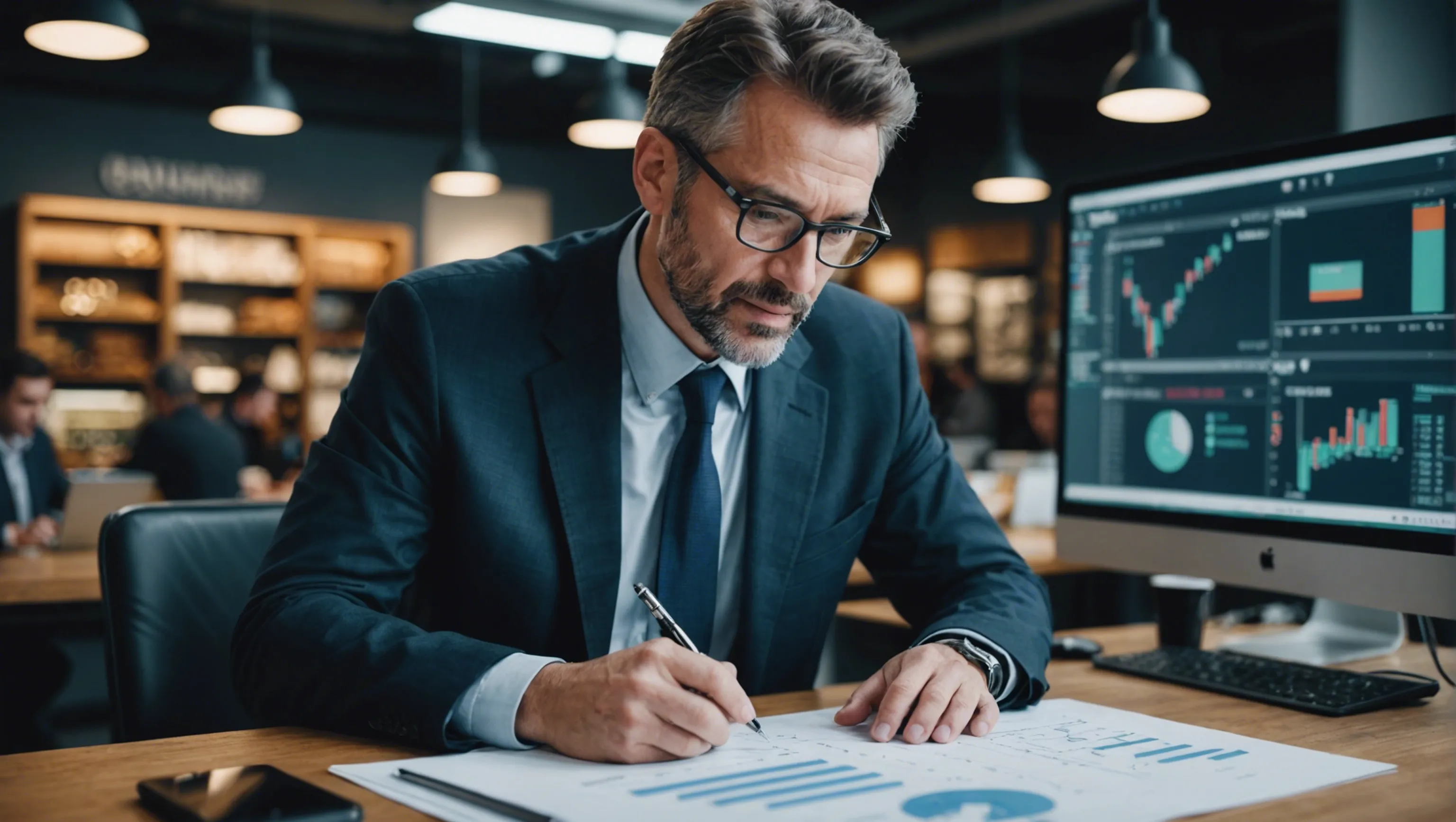 Directeur de l'Innovation analysant la taille du marché