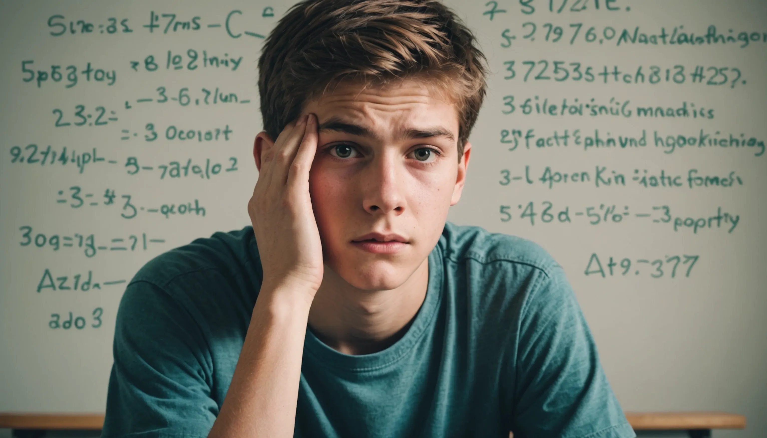 Teenager experiencing math anxiety and seeking help