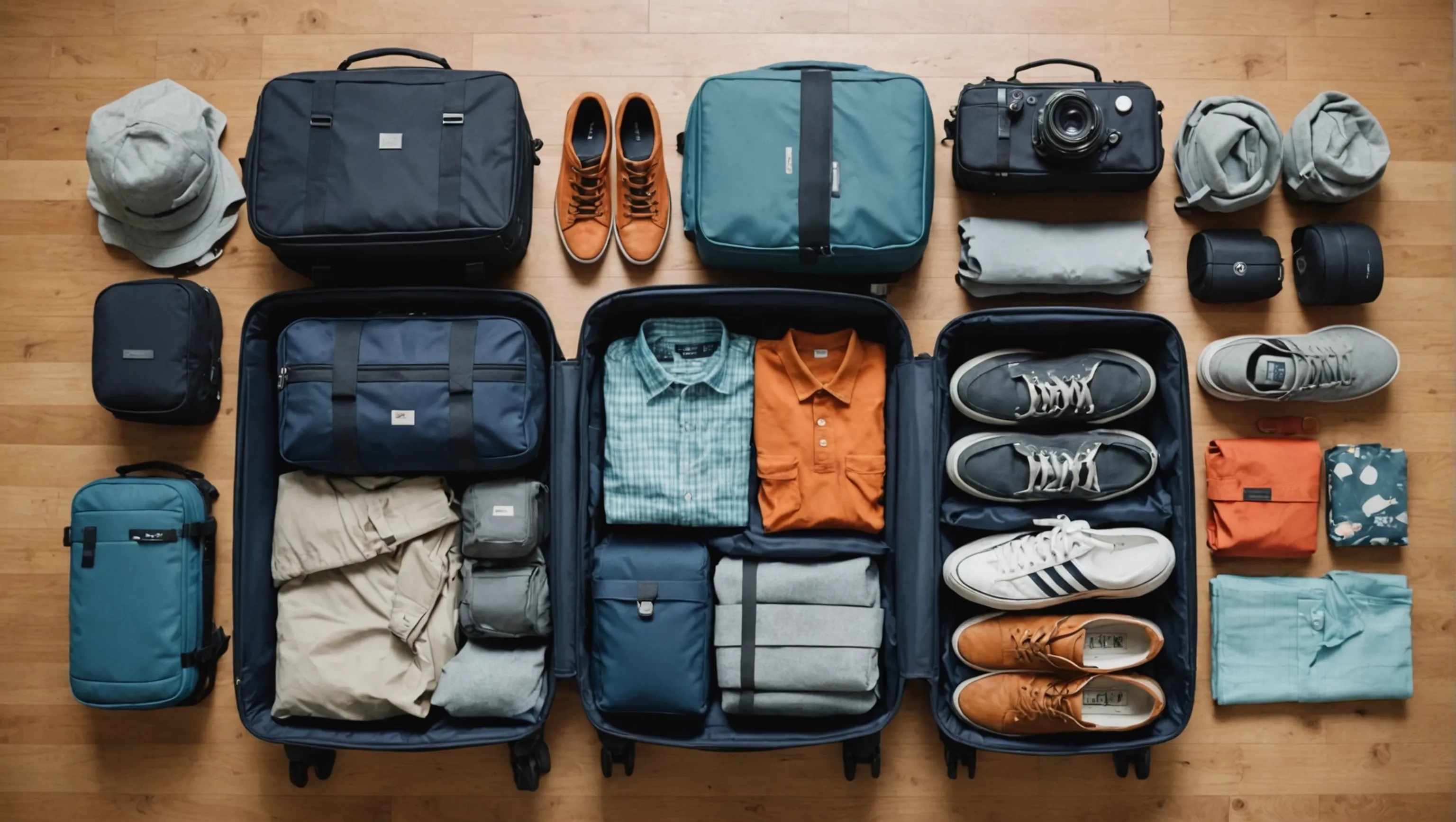 Family packing essentials for a travel trip