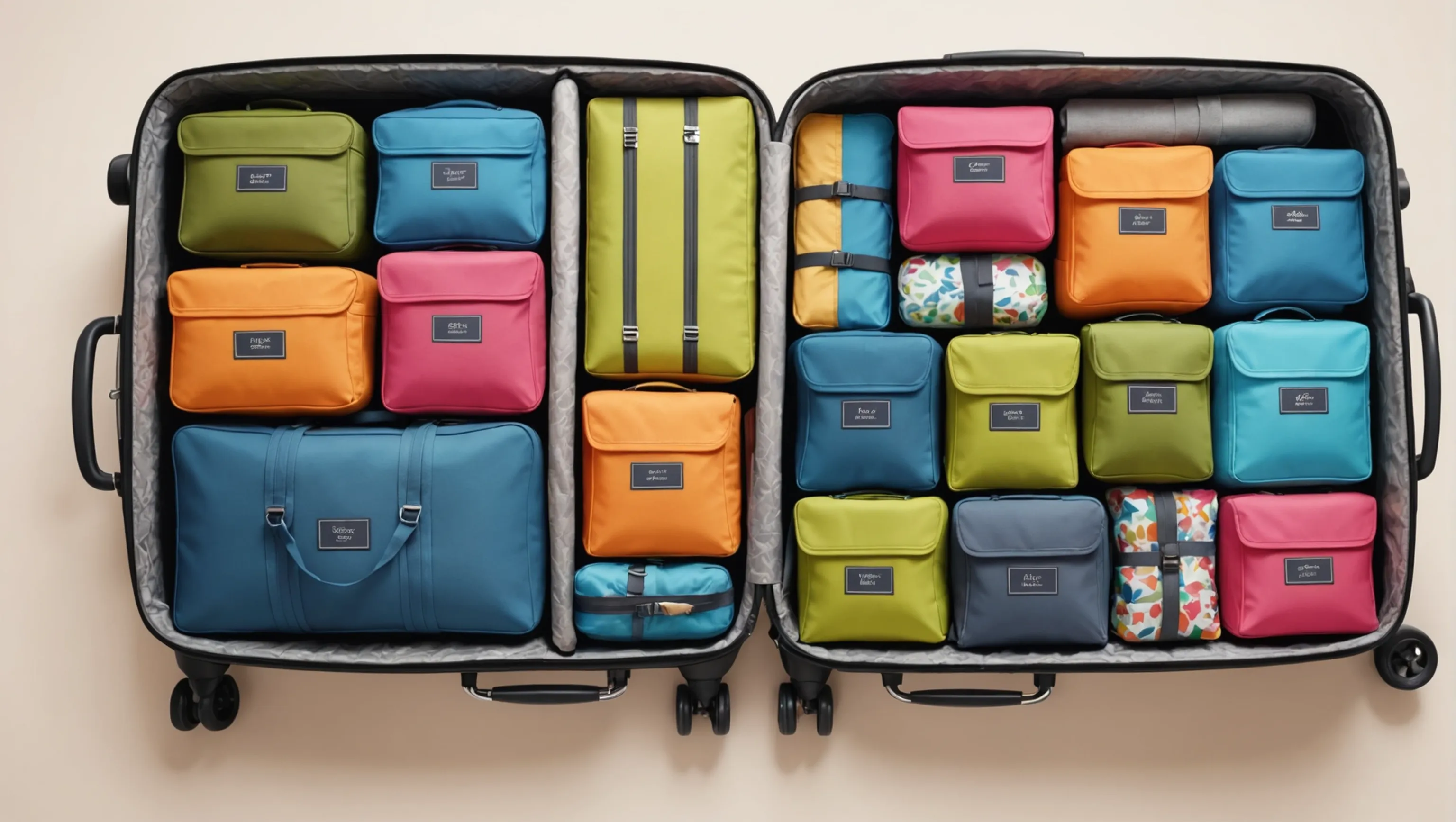 Using packing cubes for organized family travel