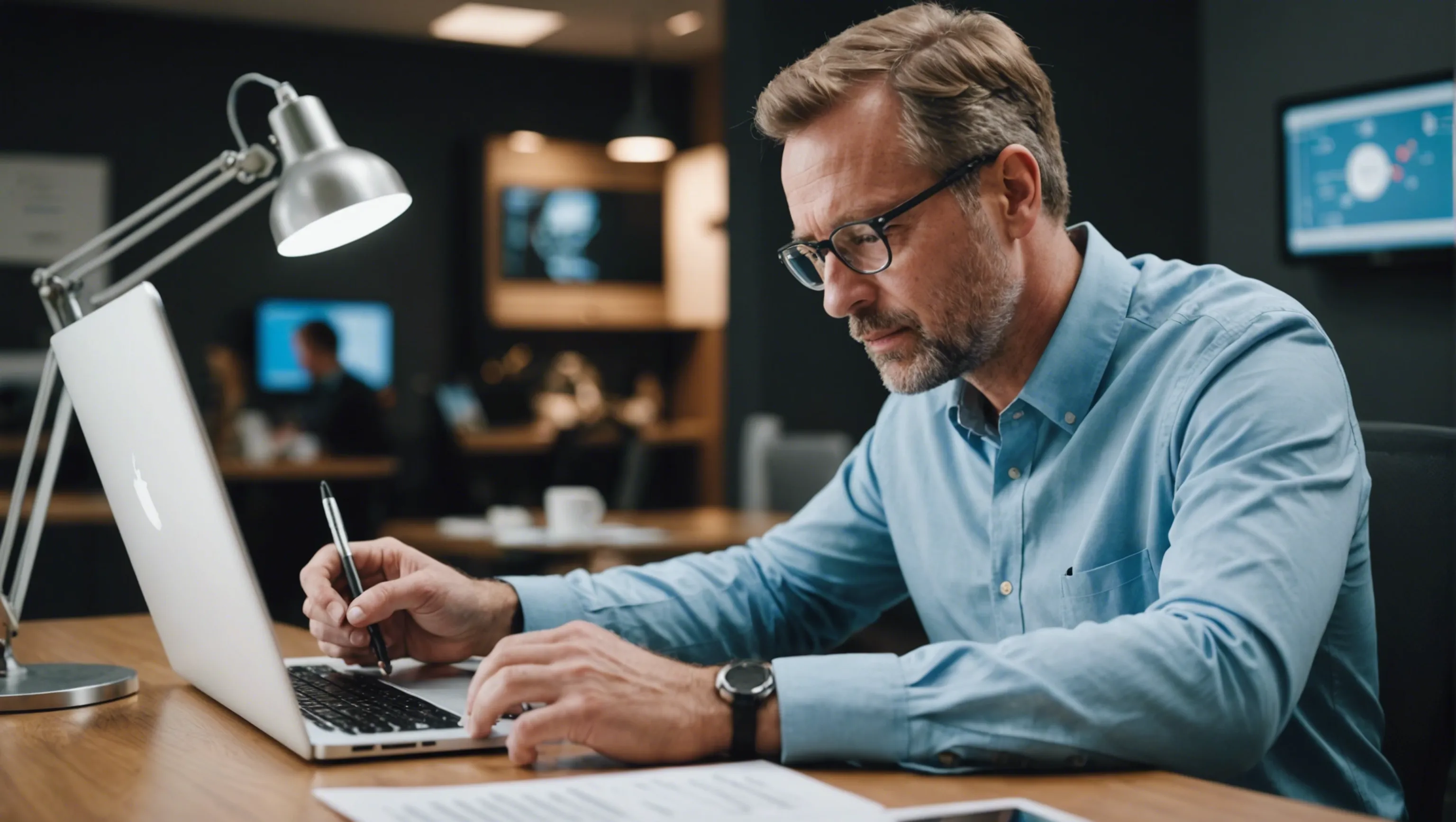 Directeur de l'Innovation analysant la demande du produit