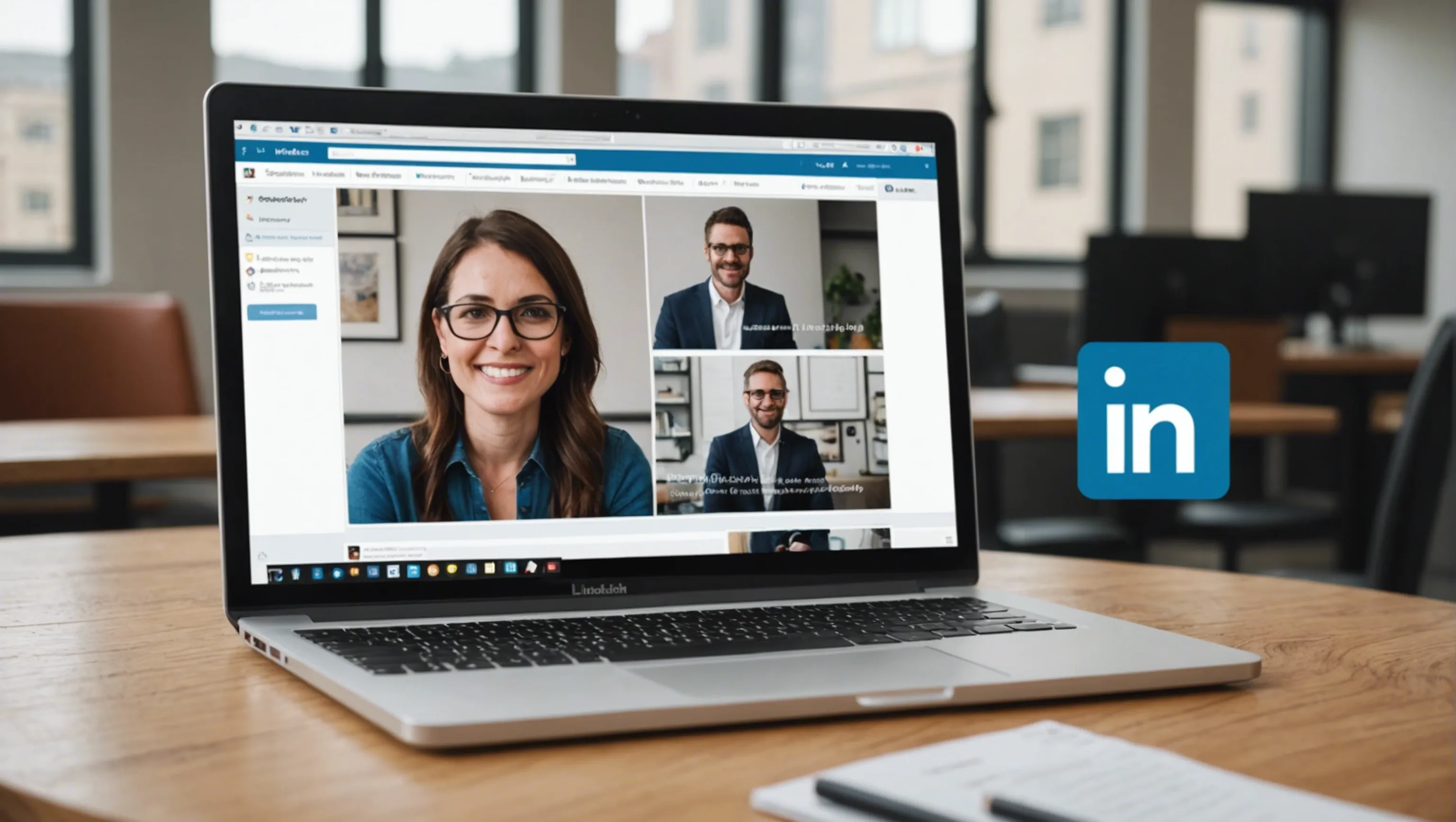 Marketer, der Online-Learning auf LinkedIn nutzt