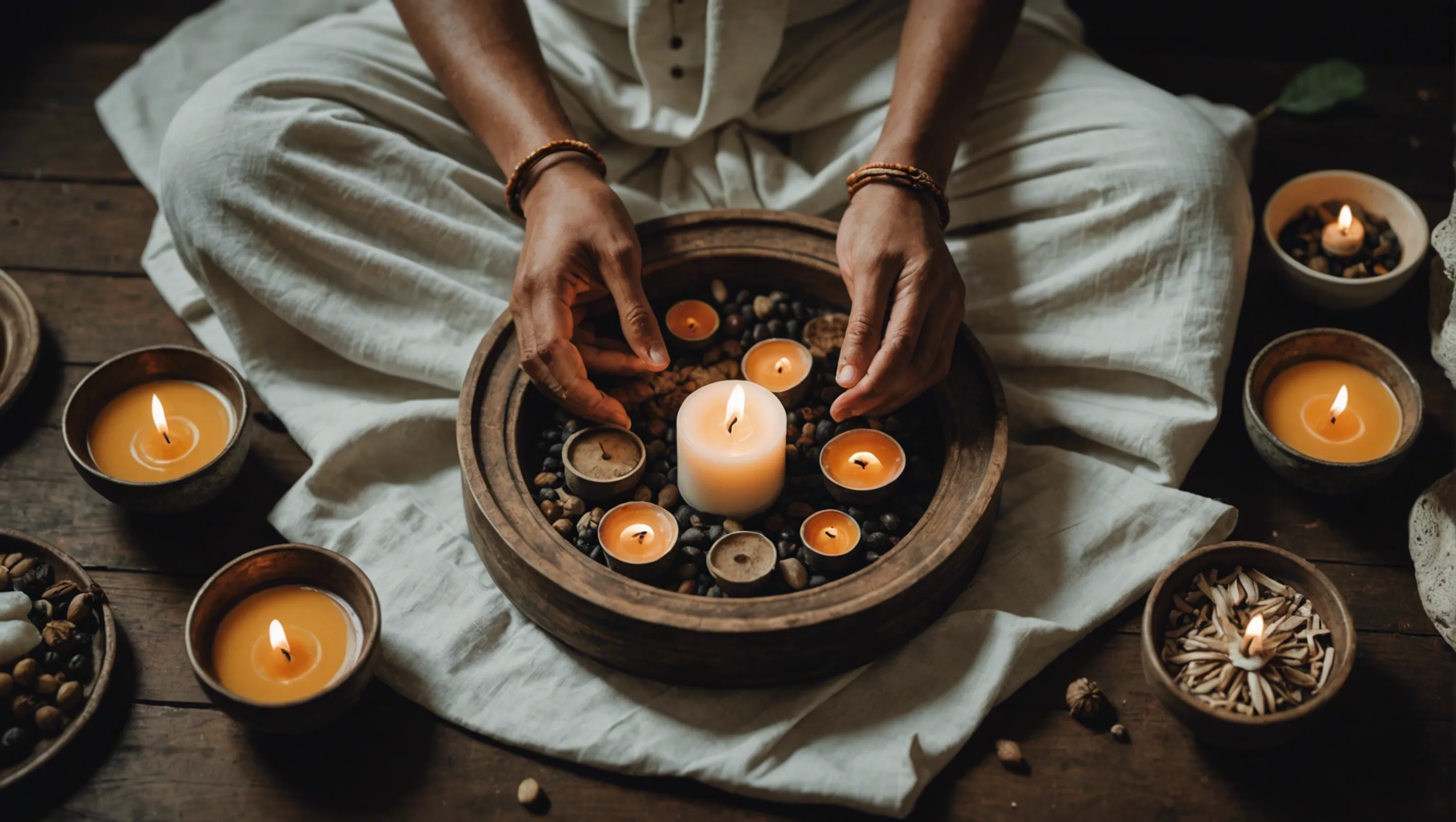 Rituel sacré pour exploration de la spiritualité et de la transformation