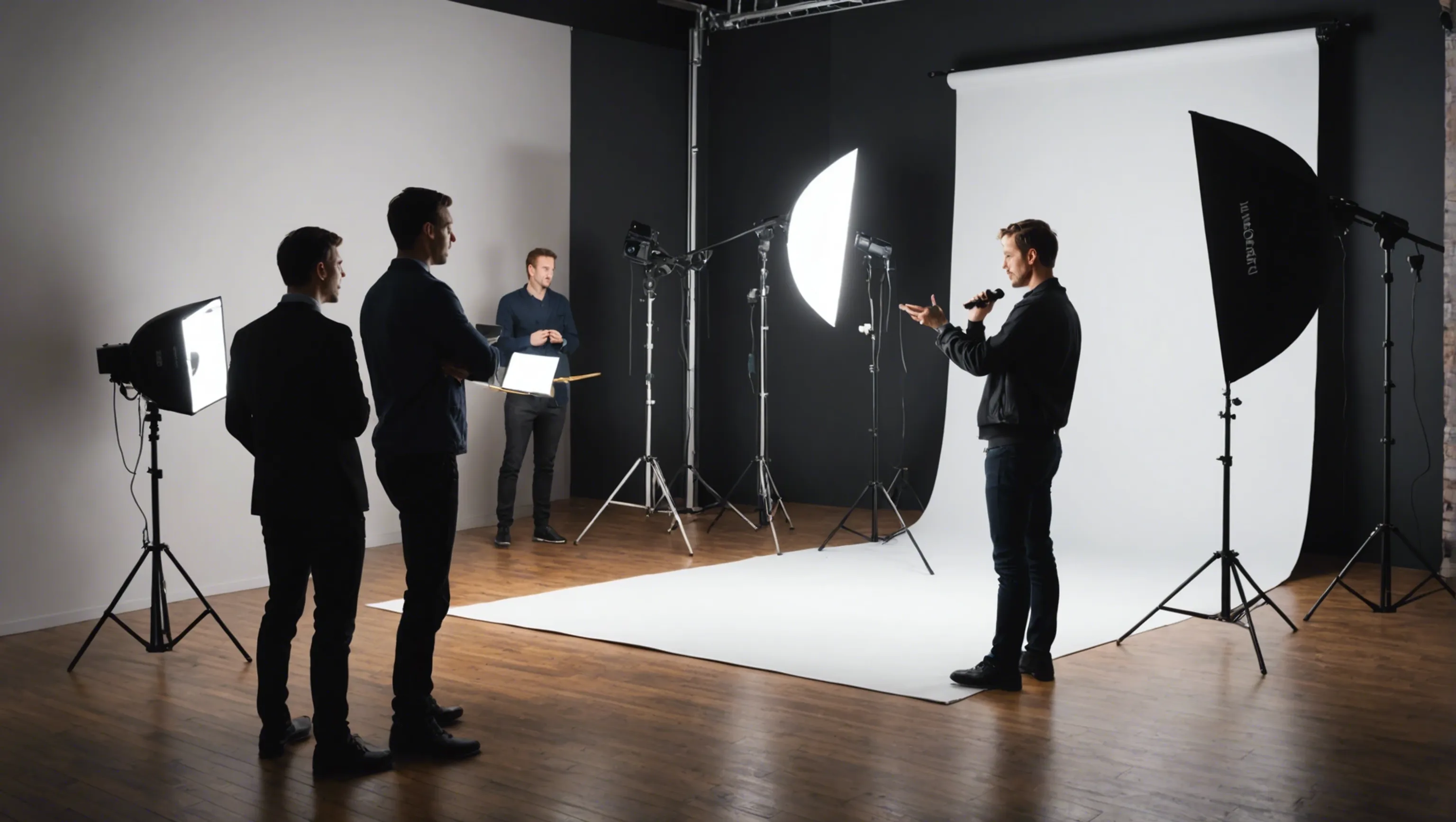 Séance photo dans un studio professionnel