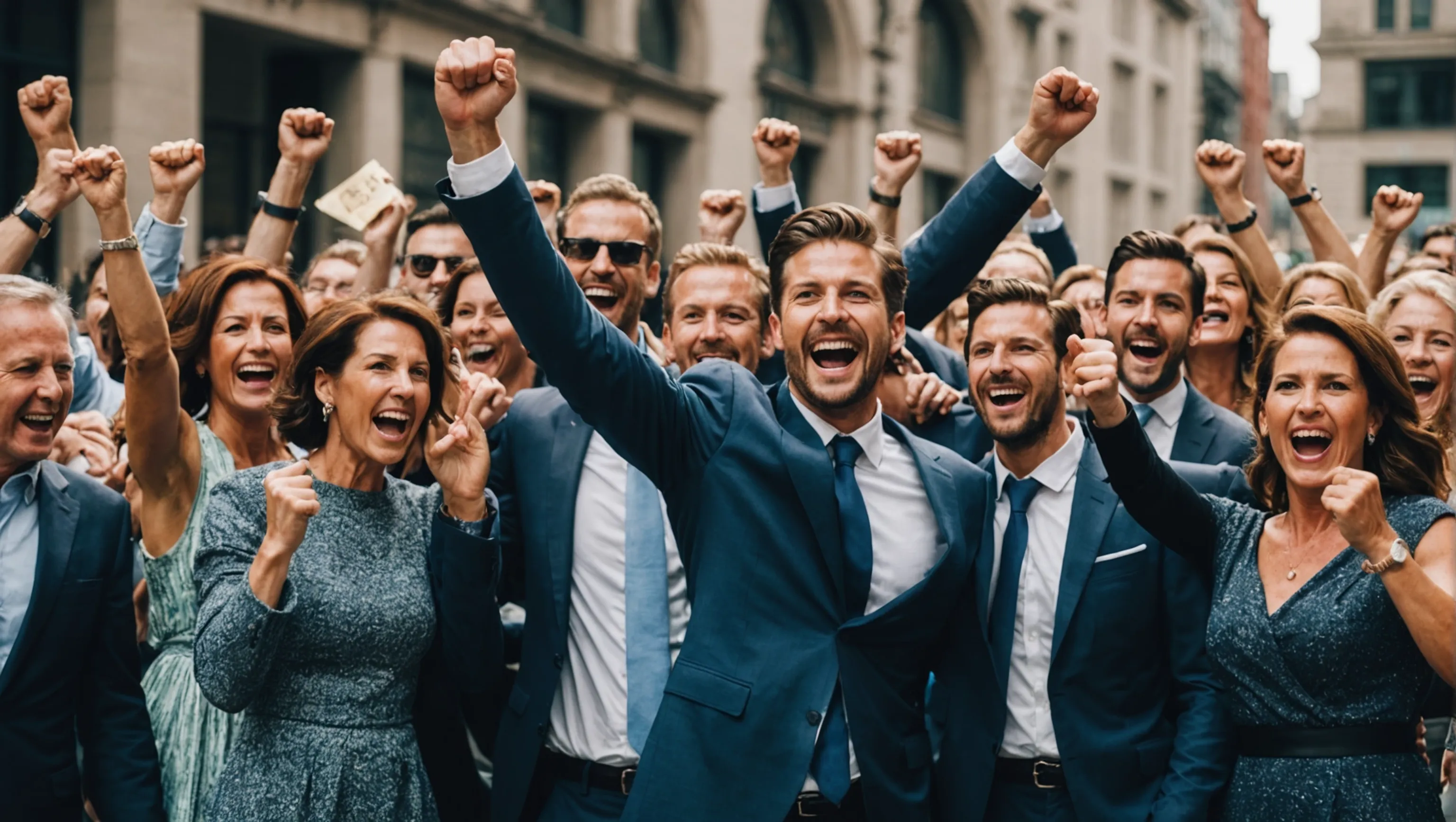 Illustration de personnes célébrant une petite victoire