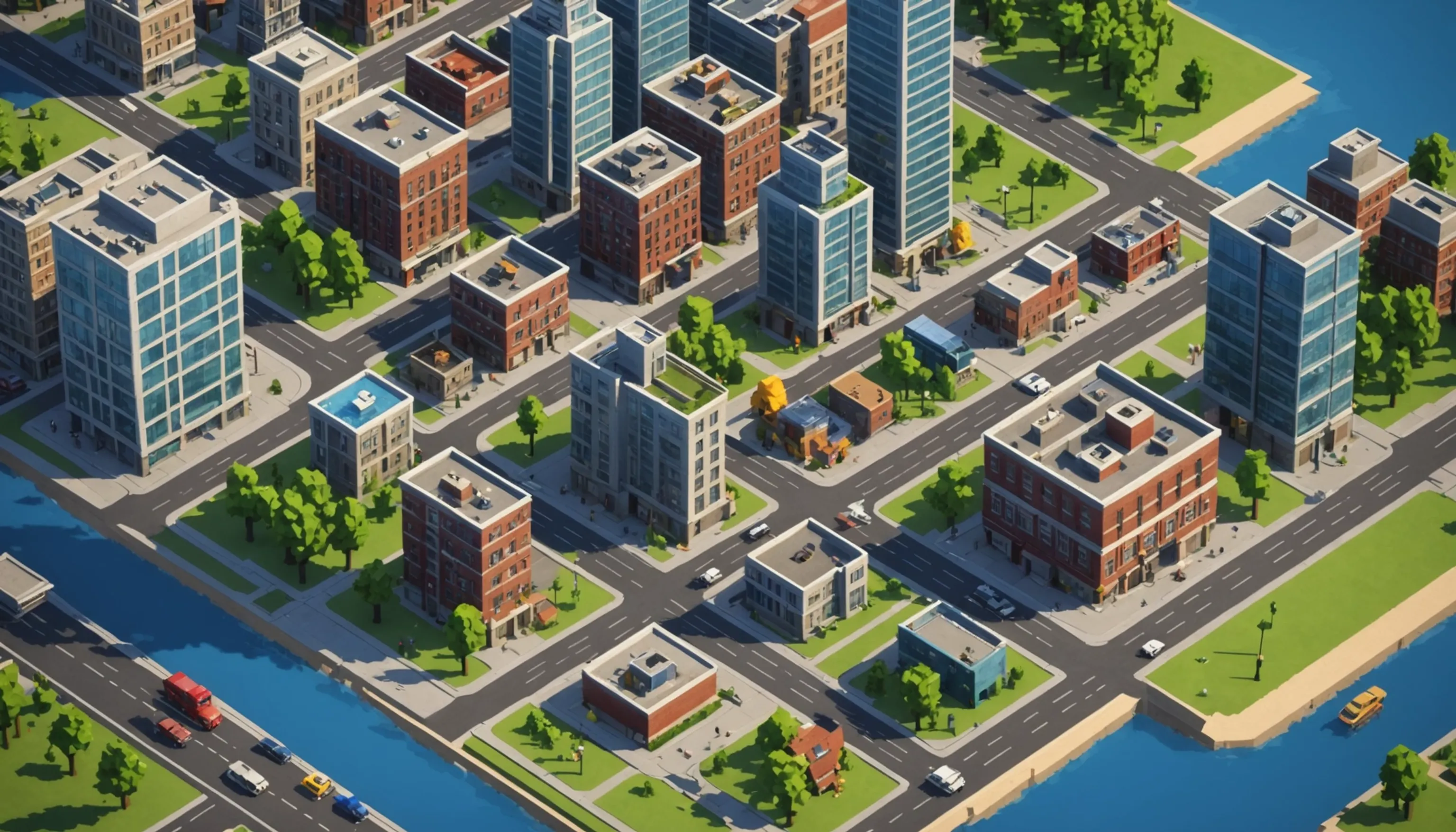 Teenagers learning math through city builder games