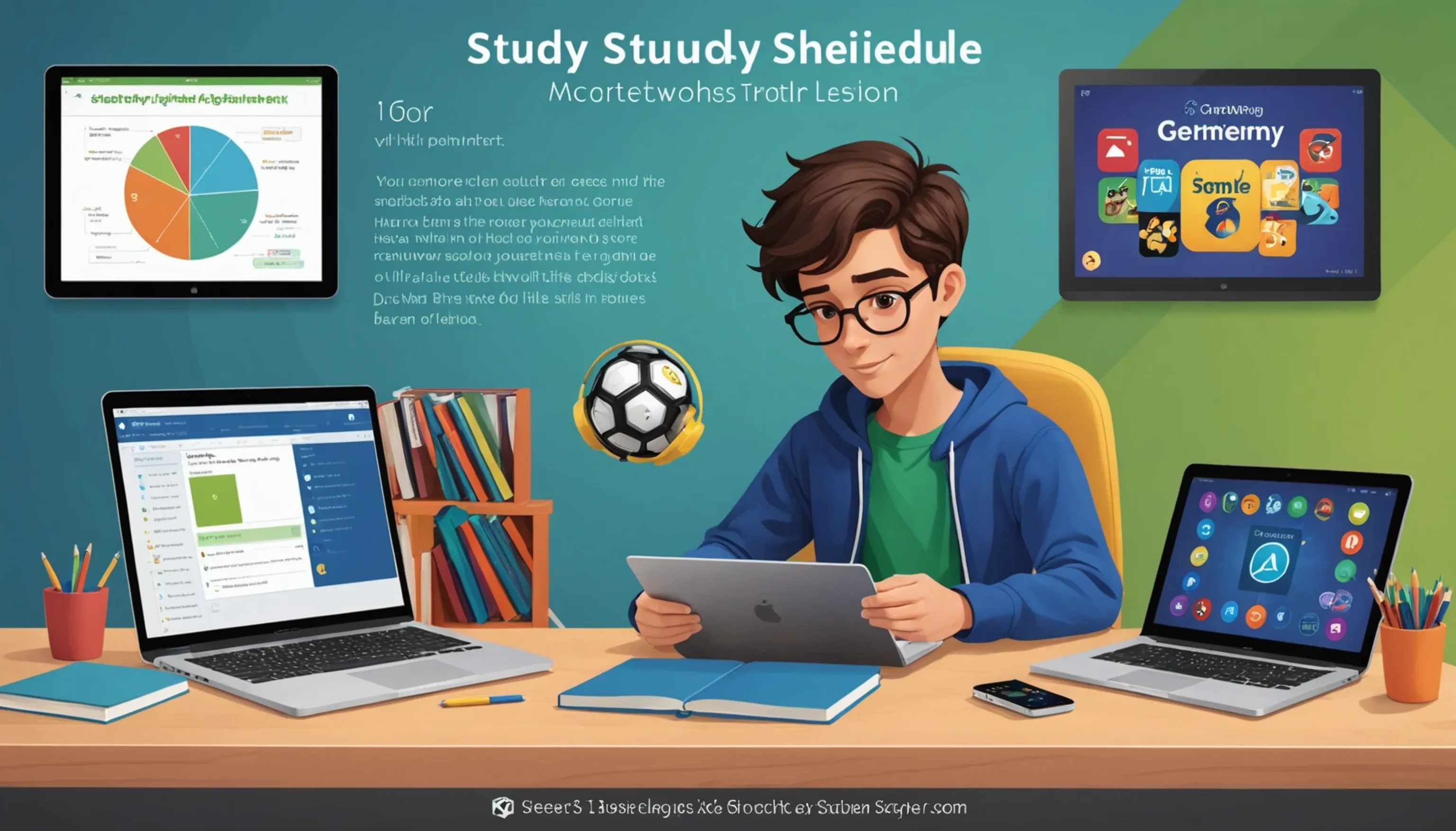 Creating a balanced study schedule with geometry games for effective learning